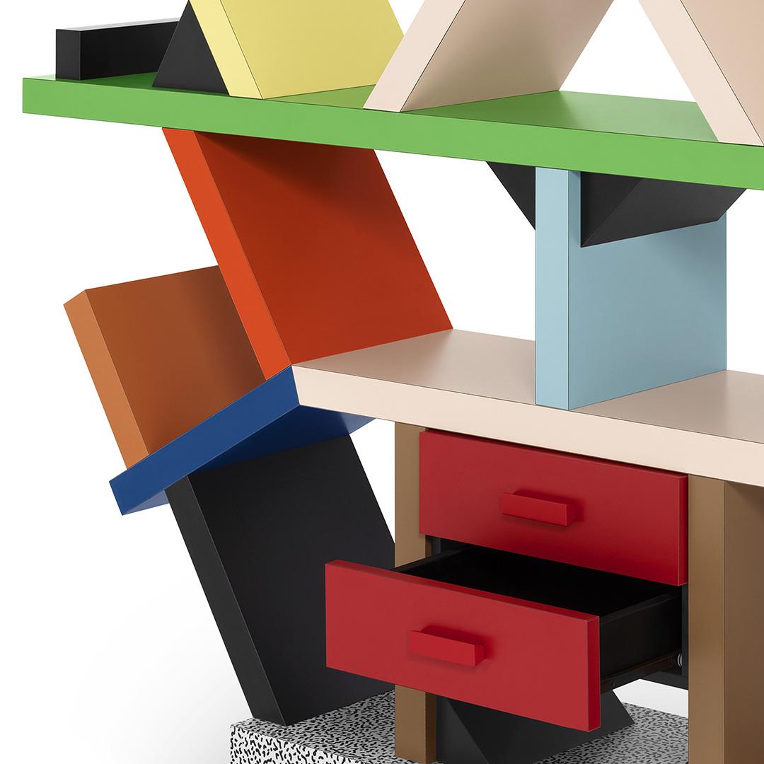 Carlton-Holz-Raumteiler, von Ettore Sottsass für Memphis Milano Collection (Moderne) im Angebot