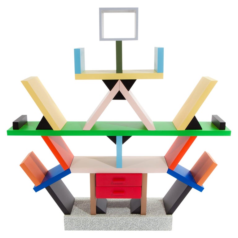 Carlton Wood Room Divider, by Ettore Sottsass for Memphis Milano Collection For Sale