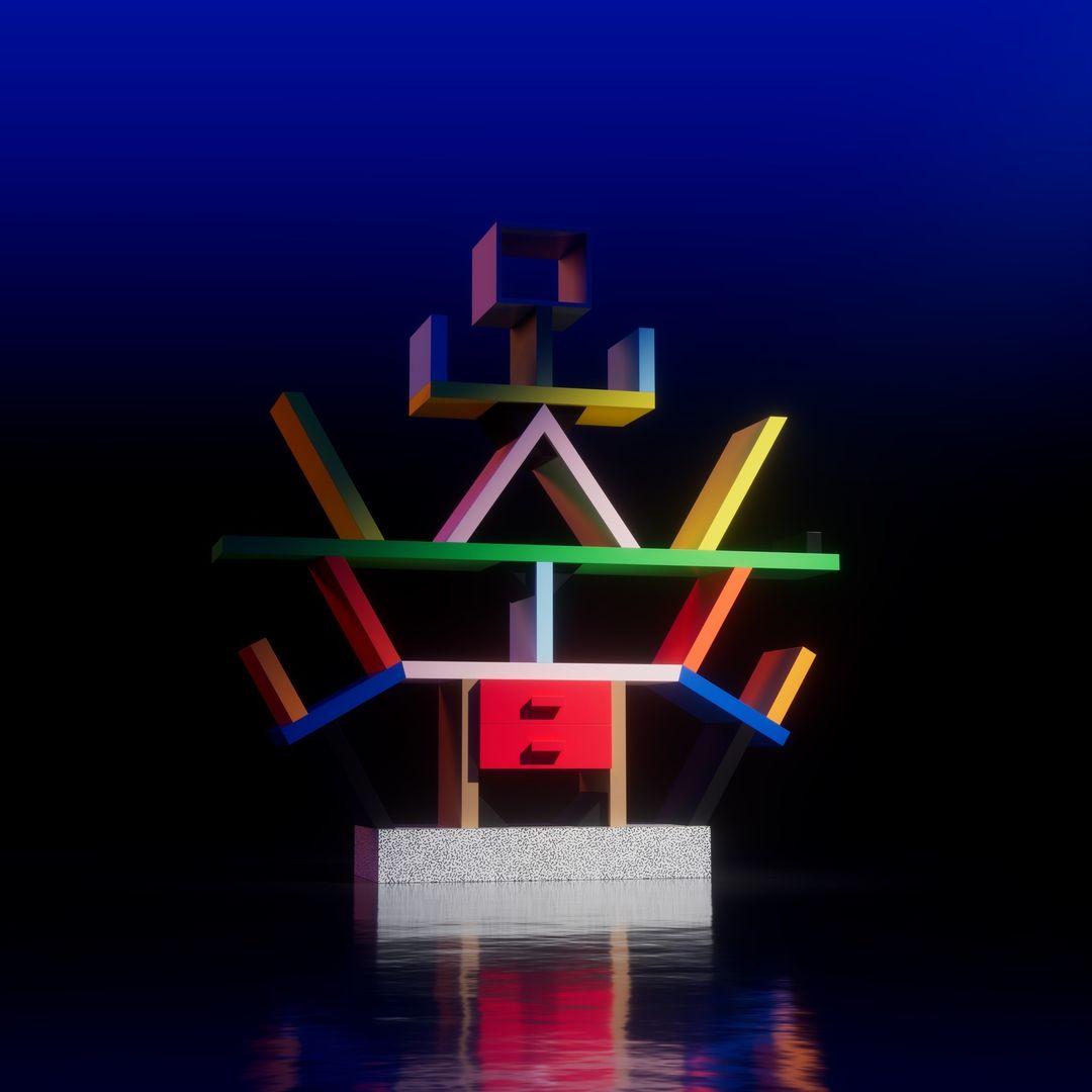 Libreria Carlton in legno di Memphis, Ettore Sottsass in vendita 5