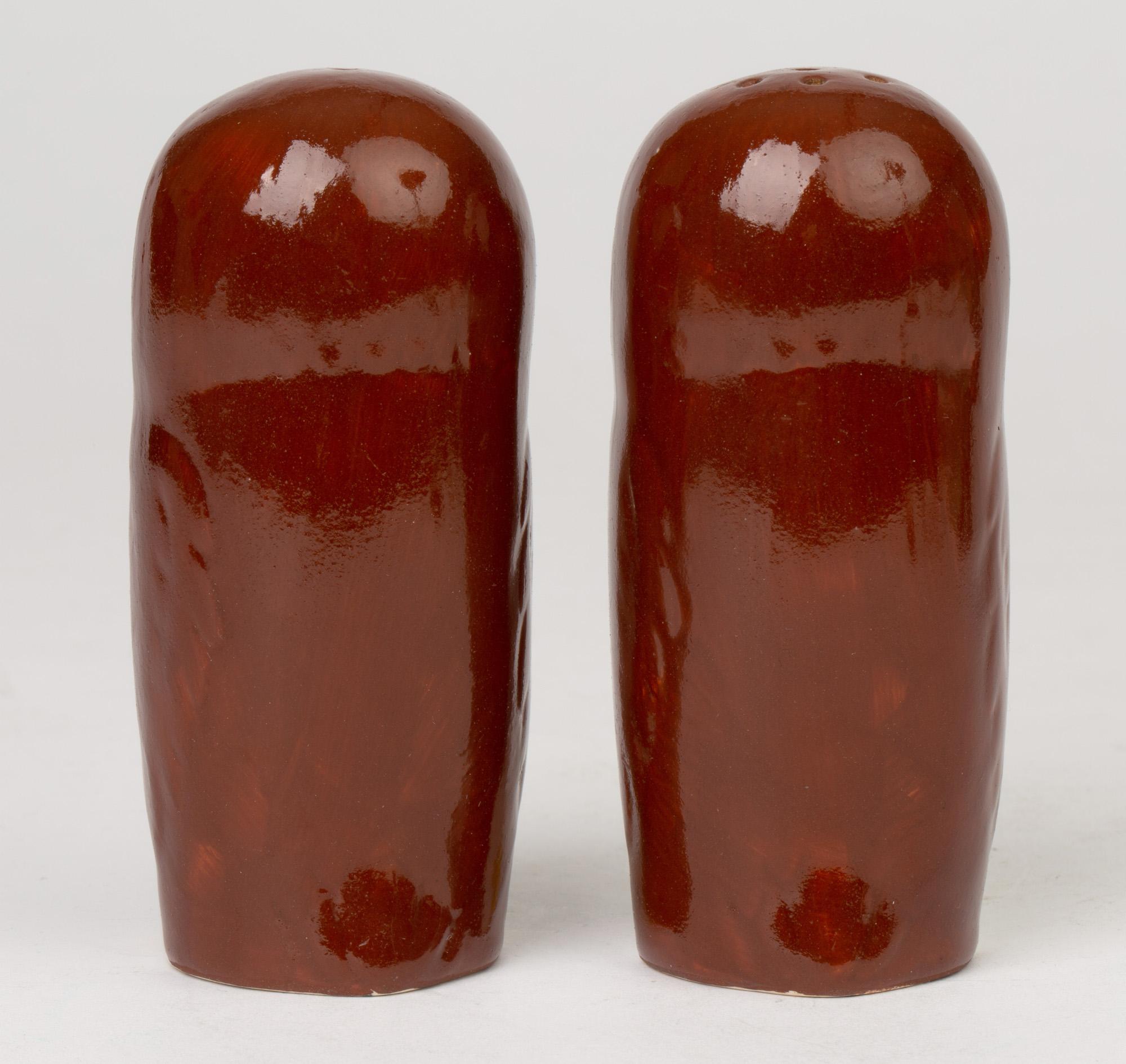 Modern Carltonware Novelty Pottery Owl Cruet Set