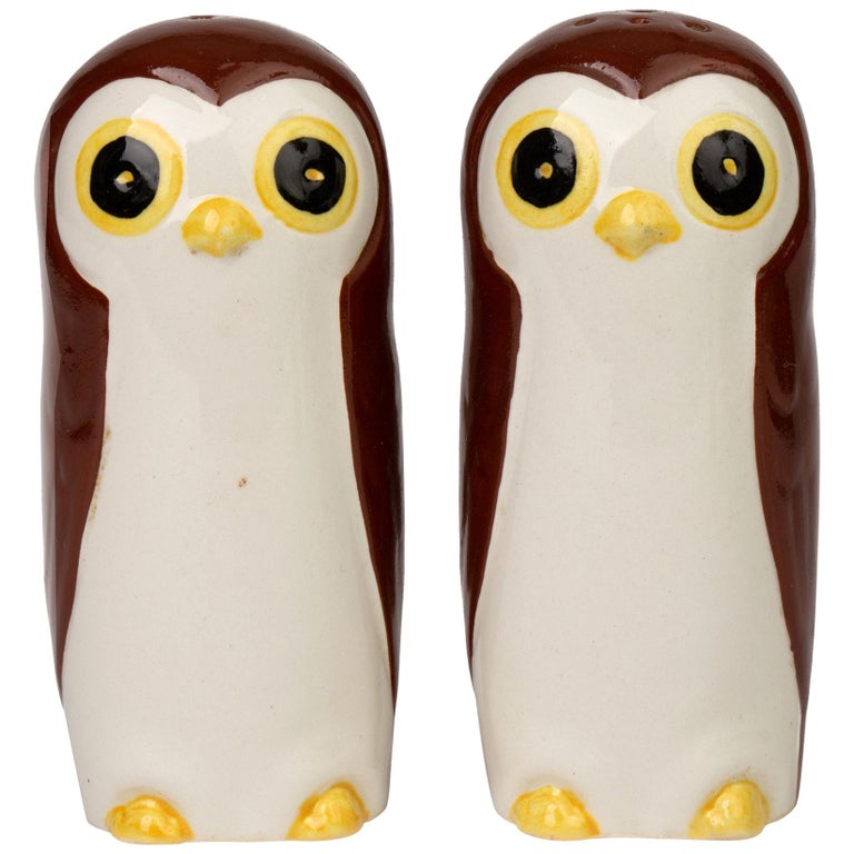 Carltonware Novelty Pottery Owl Cruet Set at 1stDibs