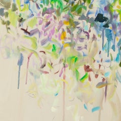 "Cloudy Dreams Unreal" Contemporary Abstract Mixed Media on Panel with Frame