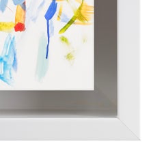 "Wisteria" Contemporary Expressive Abstract Framed Mixed Media on Panel Painting