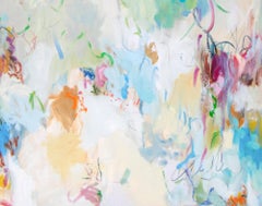 "Early Morning Light" Contemporary Abstract Framed Oil on Panel Painting