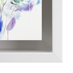 "Wisteria II" Contemporary Abstract Framed Mixed Media on Panel Painting