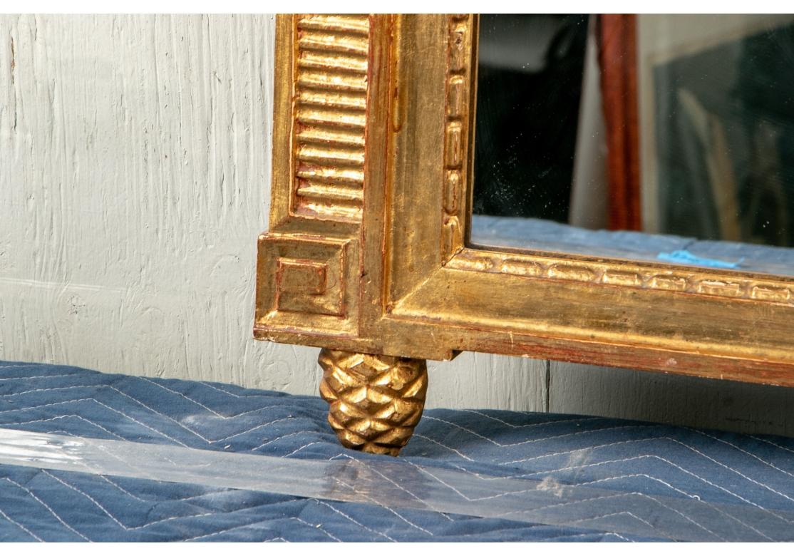 20th Century Carlyle Hotel Carved And Gilt Mirror With Floral Urn Crest For Sale