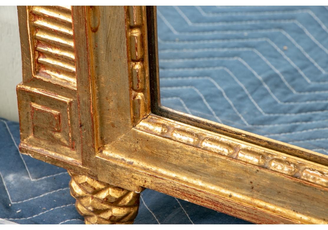 Carlyle Hotel Carved And Gilt Mirror With Floral Urn Crest For Sale 1