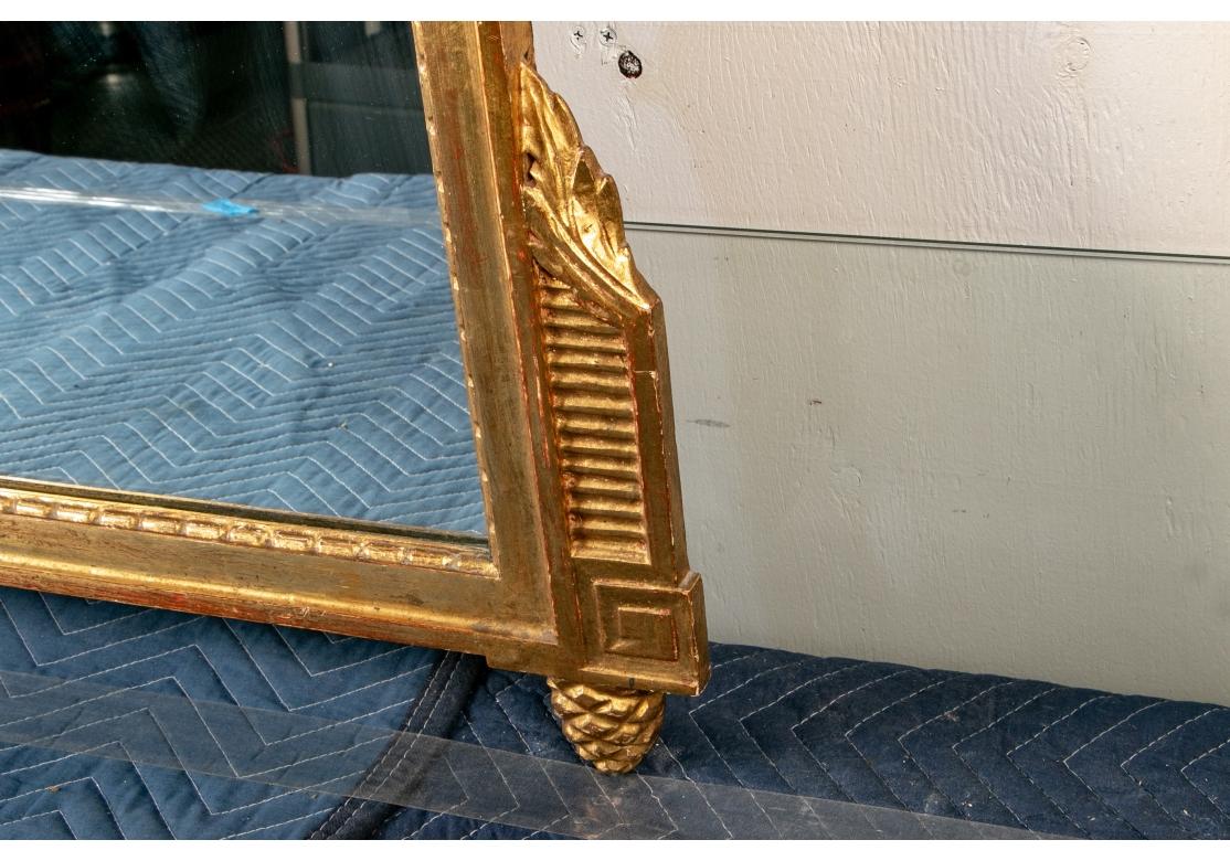 Carlyle Hotel Carved And Gilt Mirror With Floral Urn Crest For Sale 2