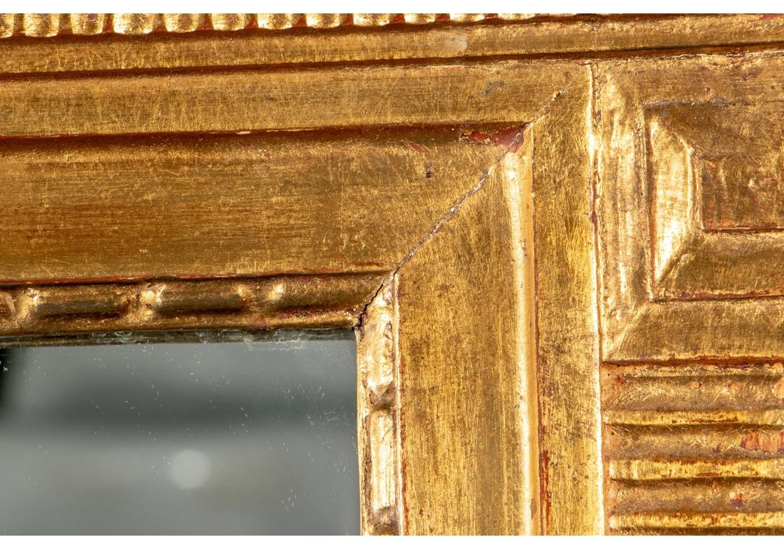 Carlyle Hotel Carved And Gilt Mirror With Floral Urn Crest For Sale 3