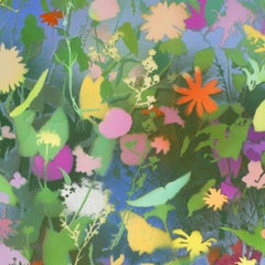'August Wildflowers III' - naturalist landscape, colorful, botanical, layered