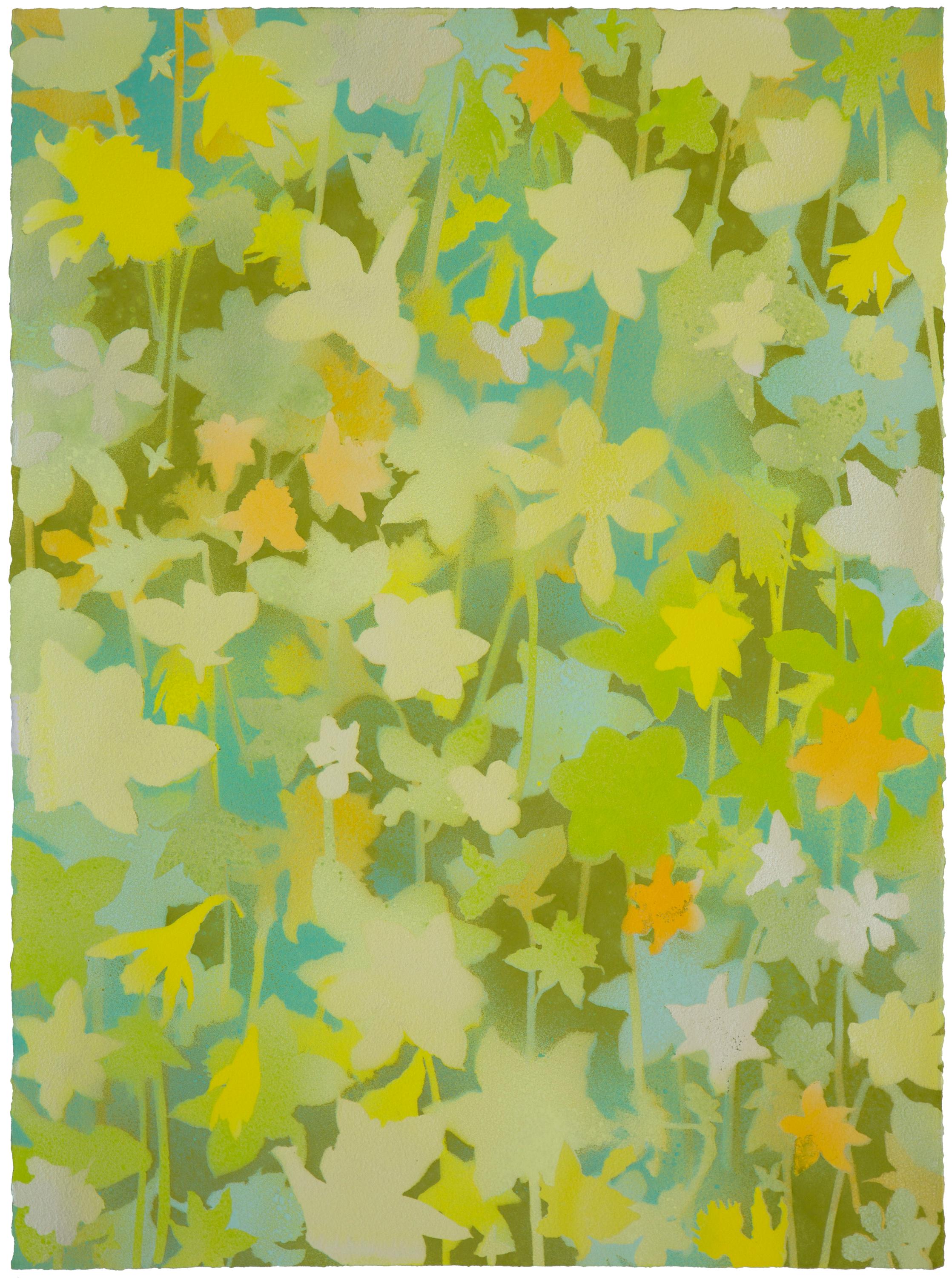 Narcisi" - paesaggio naturalista - astratto - colorato - Claude Monet