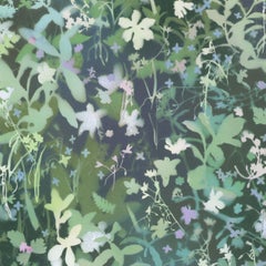 'Spring Beauties" - naturalist landscape, colorful, botanical, layered