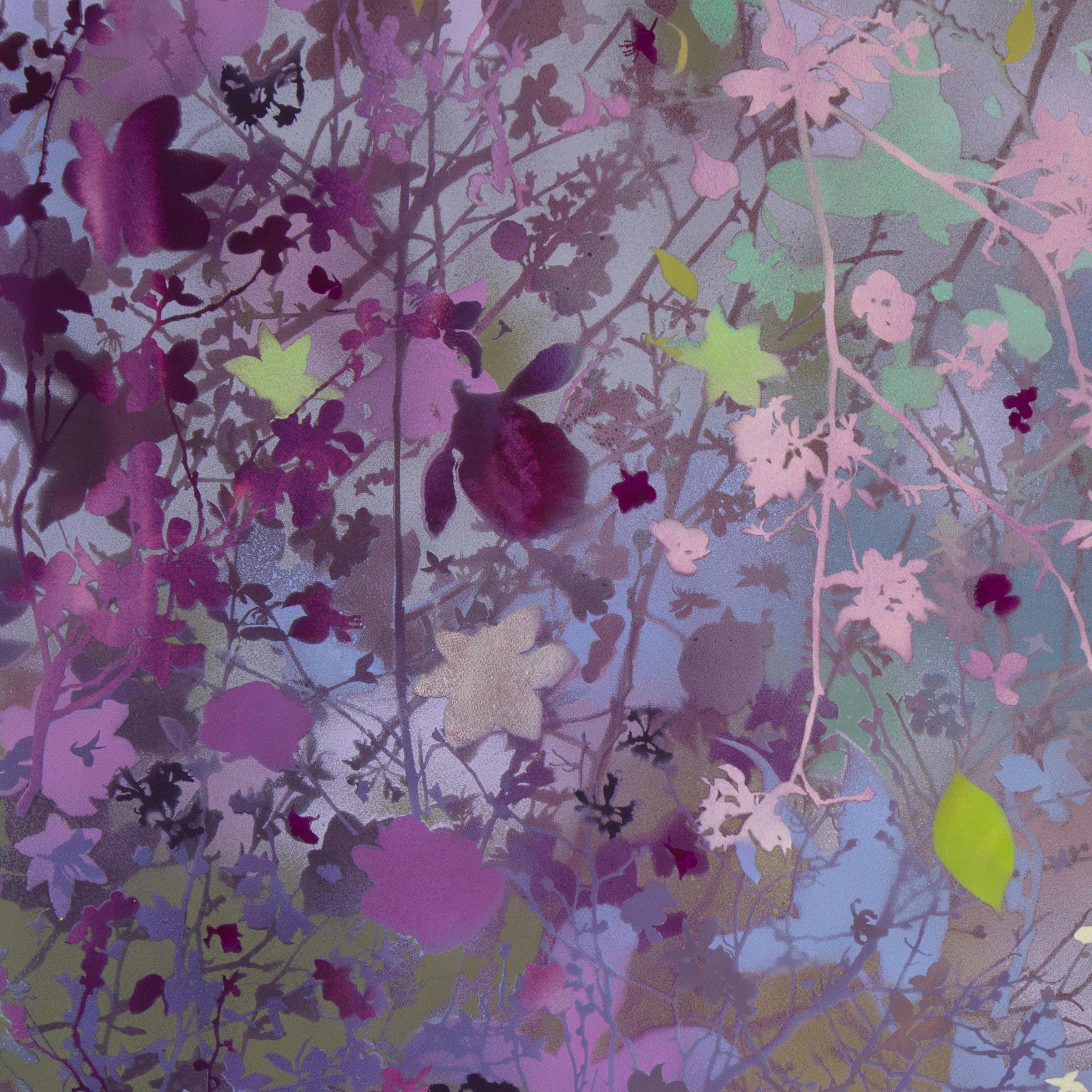 Jardin de printemps II - Quince - paysage naturaliste - coloré - Claude Monet - Painting de Carlyle Wolfe Lee