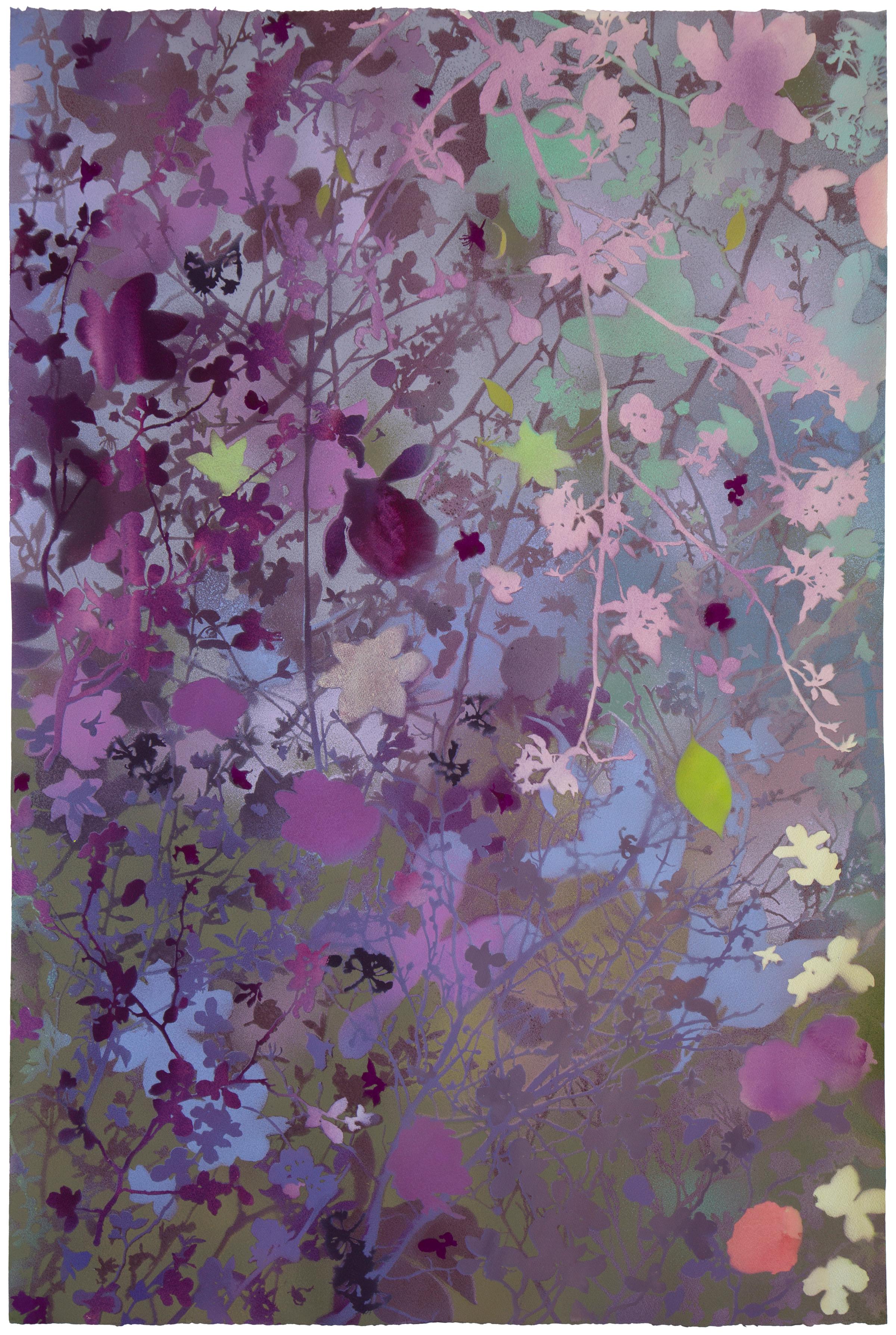 'Spring Garden II - Quince' - naturalist landscape - colorful - Claude Monet
