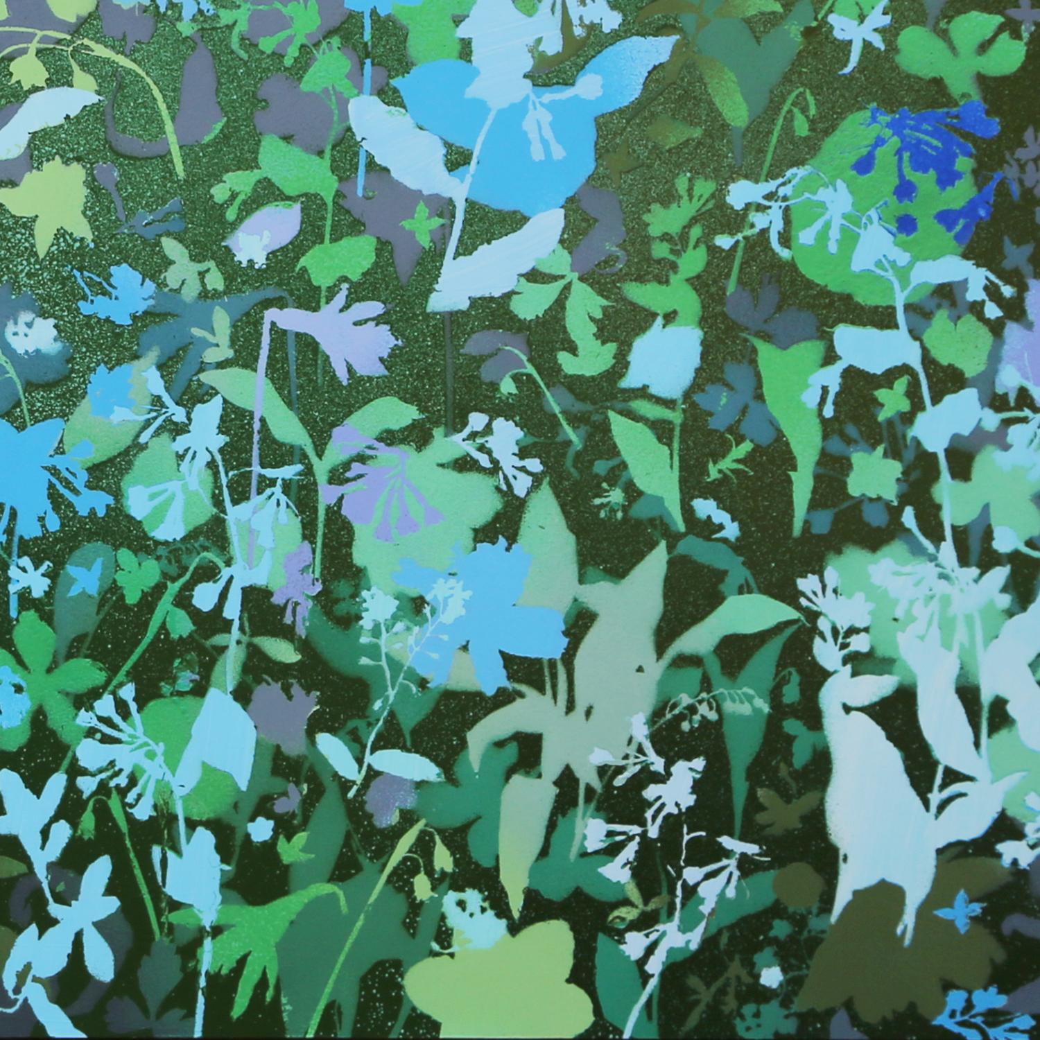 Forget Me Nots - Abstract Painting by Carlyle Wolfe Lee