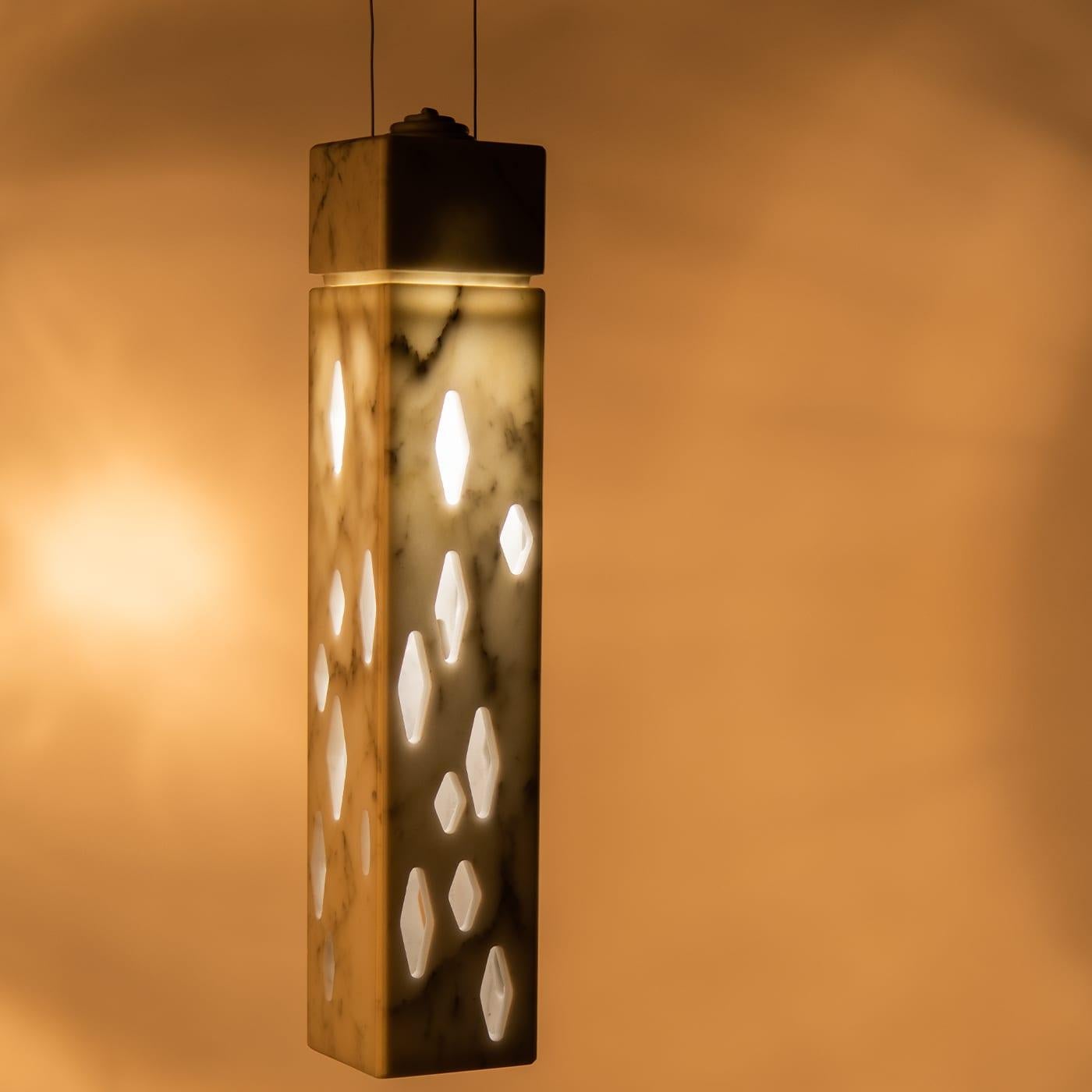 Moderne Lampe à suspension en marbre de Carrare Carma n° 3 en vente