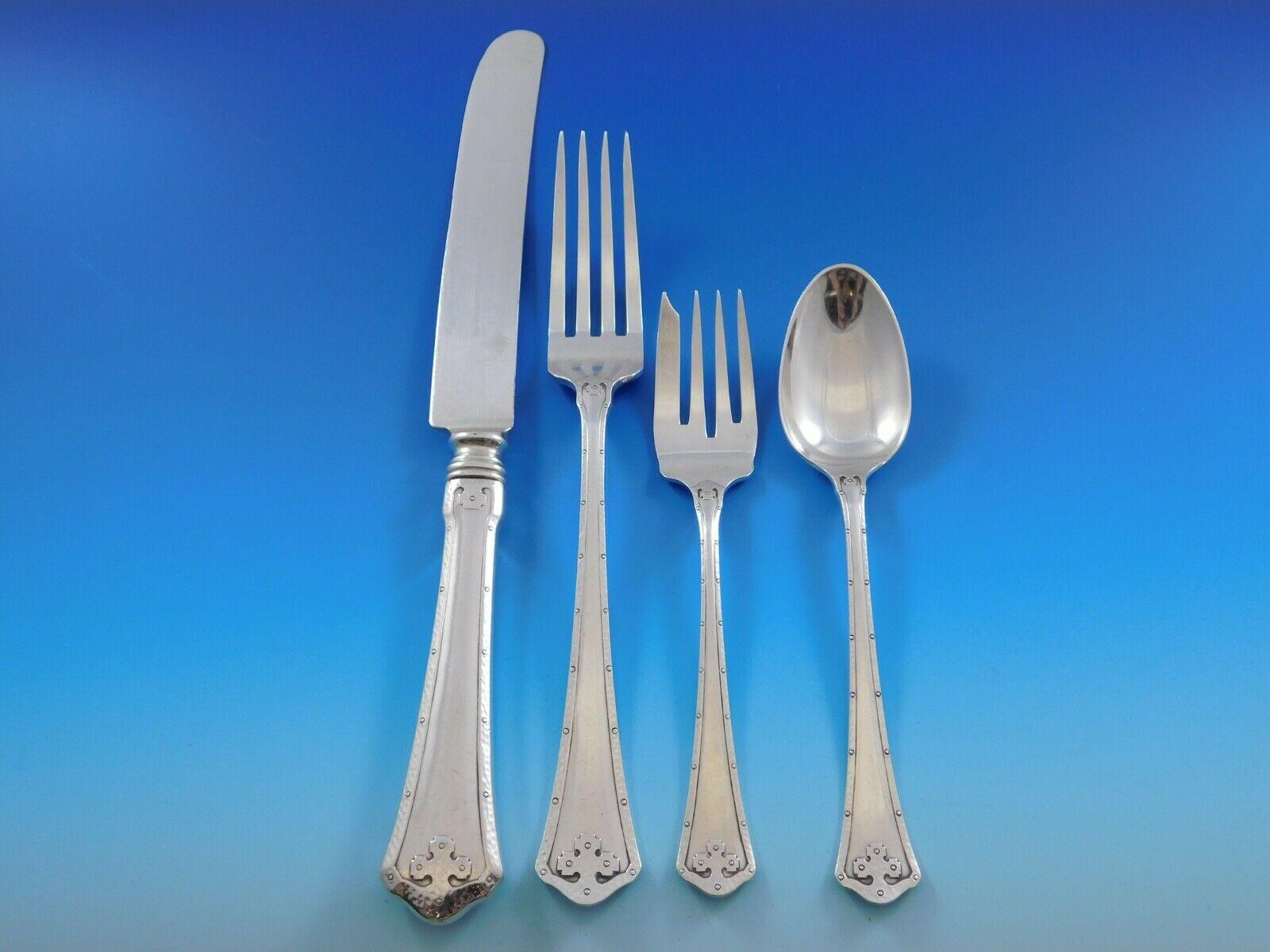 Carmel by Wallace Sterling Silver Flatware Service Dinner Set 65 Pcs No Monogram In Excellent Condition In Big Bend, WI