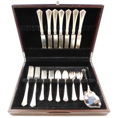 Carmel by Wallace Sterling Silver Flatware Service Set 39 Pcs G Monogram Dinner