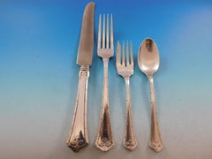 Carmel by Wallace Sterling Silver Flatware Set Service 36 pc Arts Crafts Dinner