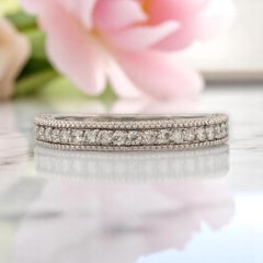 Carmel Ring  14k White Gold Diamond Ring  0.45ct Sparkling Jewelry