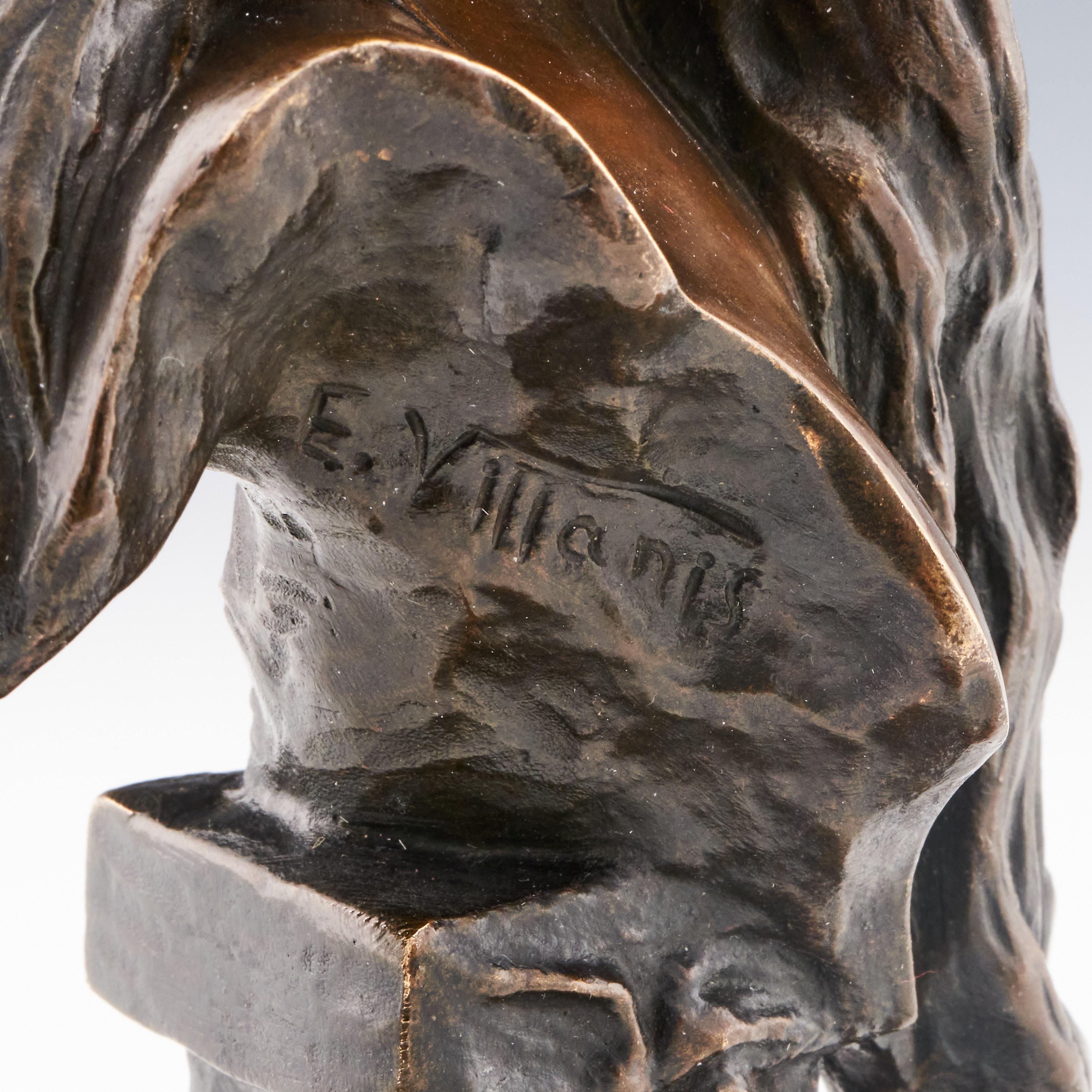 'Carmela' Emmanuel Villanis Original Bronze Bust Circa 1890 6