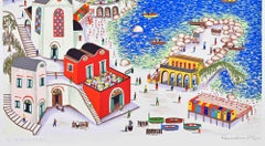 Capri - Screenprint by Carmelina di Capri - 1980s