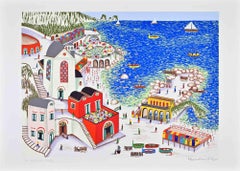 Capri - Screenprint by Carmelina di Capri - 1980s