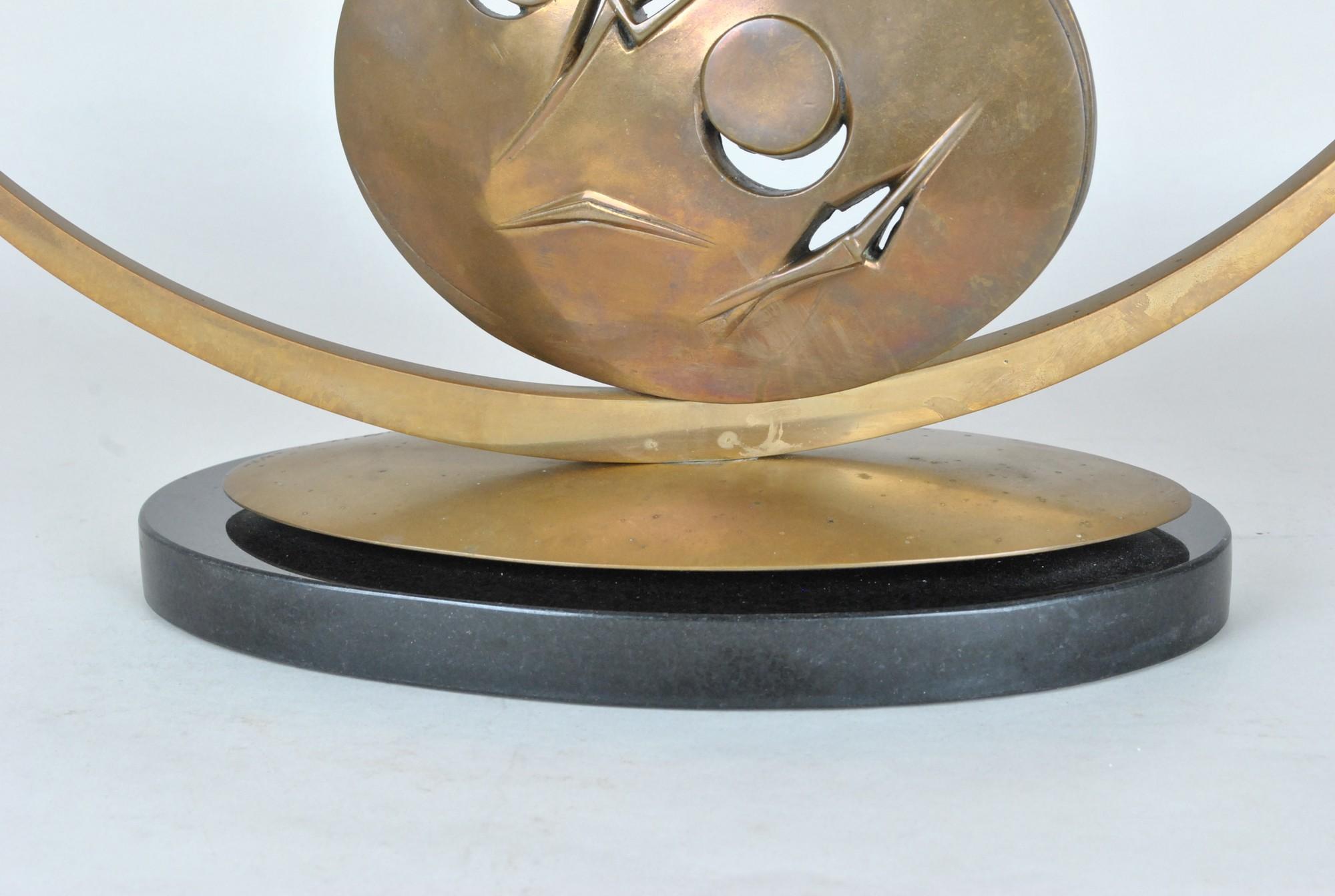 Carmello Cappello, Bronze Sculpture On Pedestal, XXth Century For Sale 1