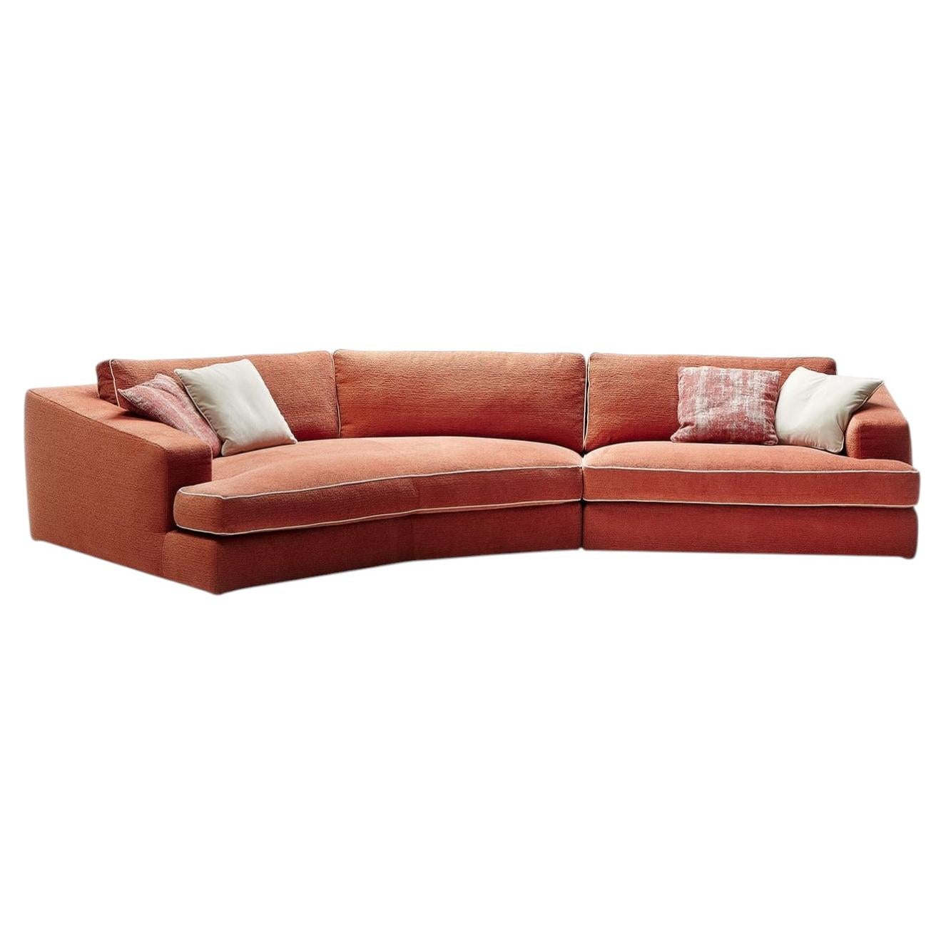Carmelo Angular Red-Fabric Sofa For Sale