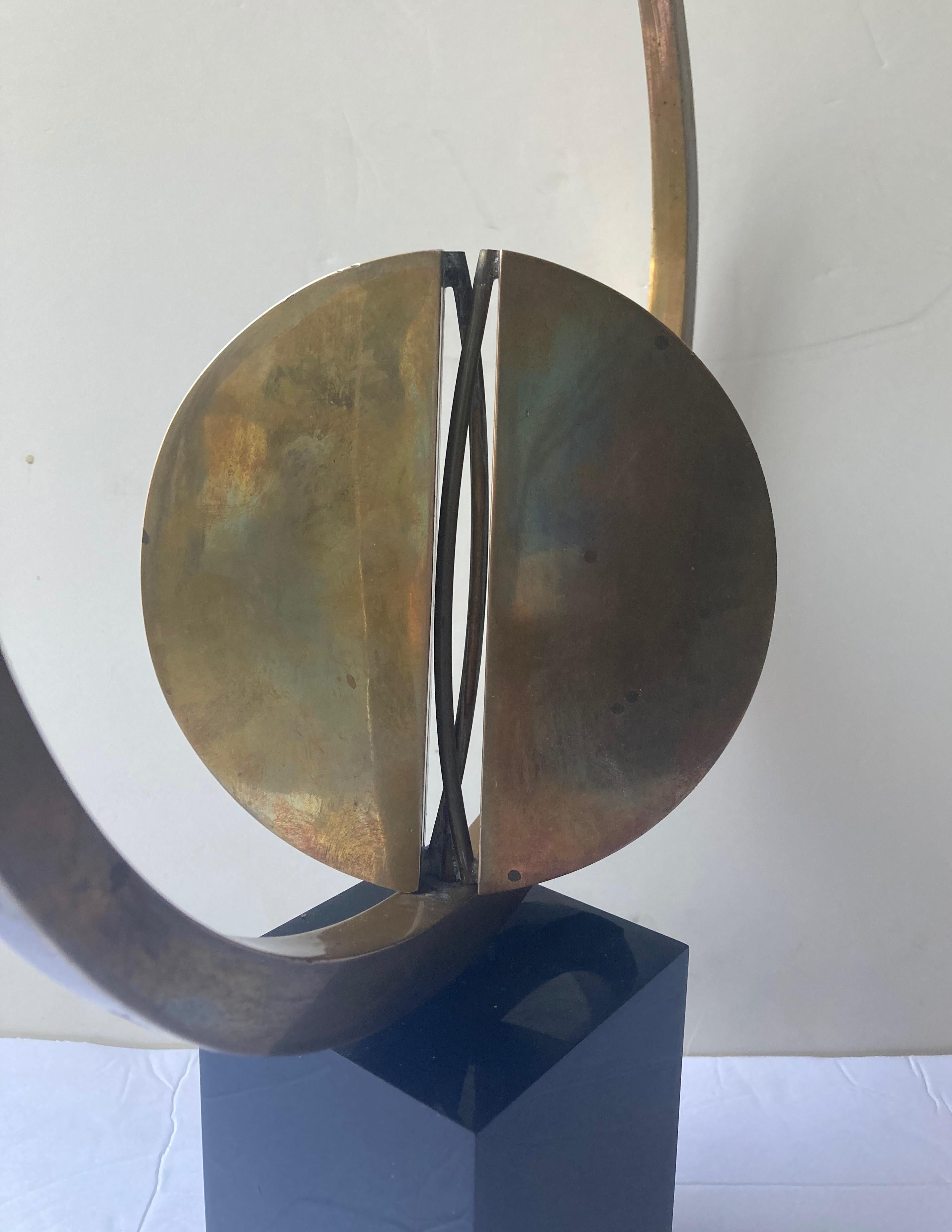 Modern Carmelo Cappello Bronze Kinetic Sculpture, Signed, Numbered, Dated For Sale