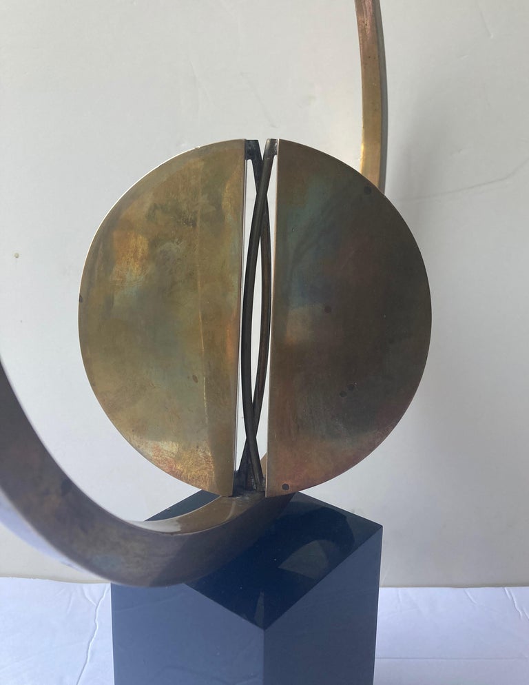 Modern Carmelo Cappello Bronze Kinetic Sculpture,Signed, Numbered,Dated For Sale
