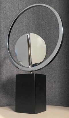 Sculpture abstraite en bronze nickelé de Carmelo Cappello, Italie, 1978