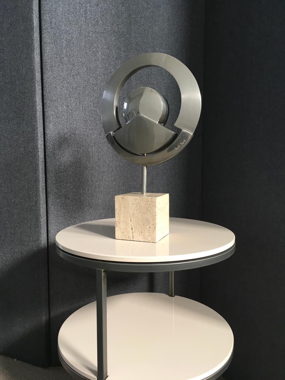 1972 Italia Scultura astratta in bronzo finitura nichelata di Carmelo Cappello in vendita 1