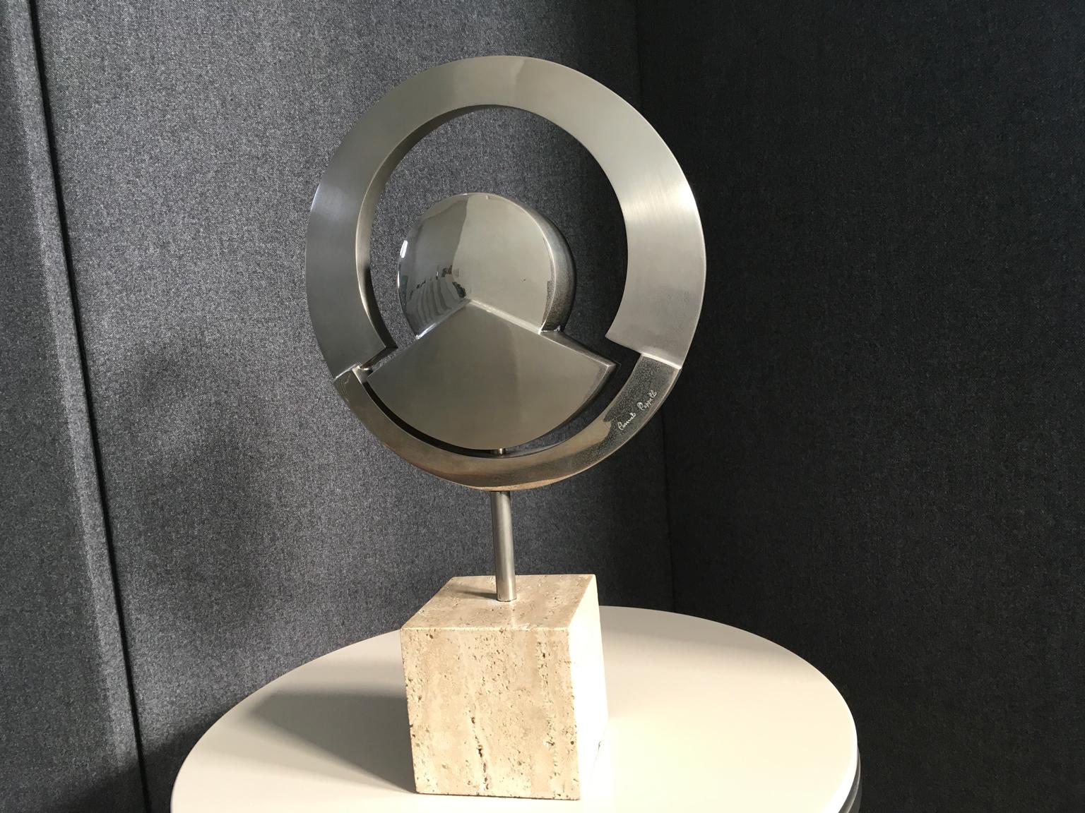 1972 Italia Scultura astratta in bronzo finitura nichelata di Carmelo Cappello in vendita 6