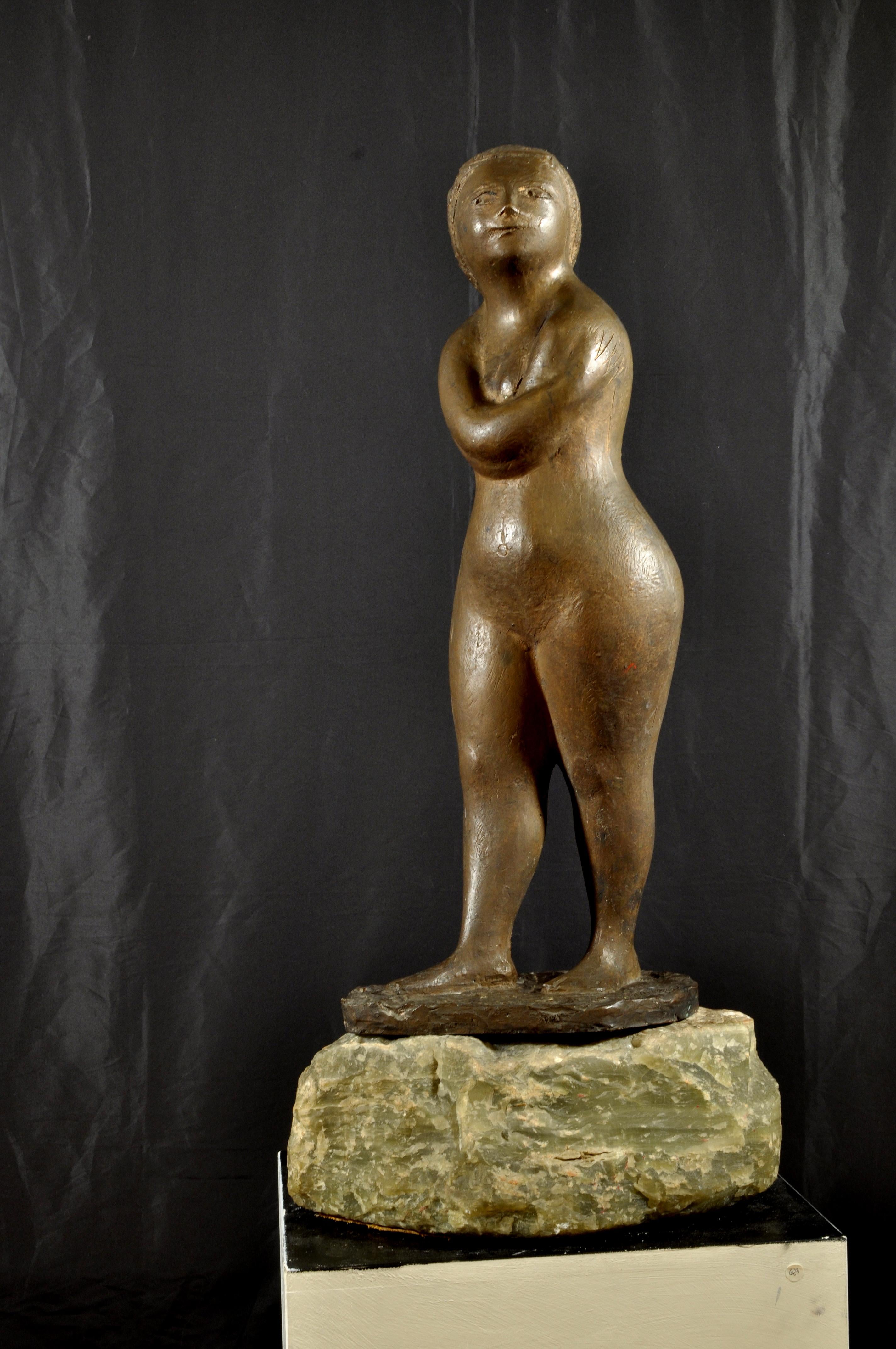 Carmelo Cappello Nude Sculpture – La birichina (Das schelmische Mädchen), 1949