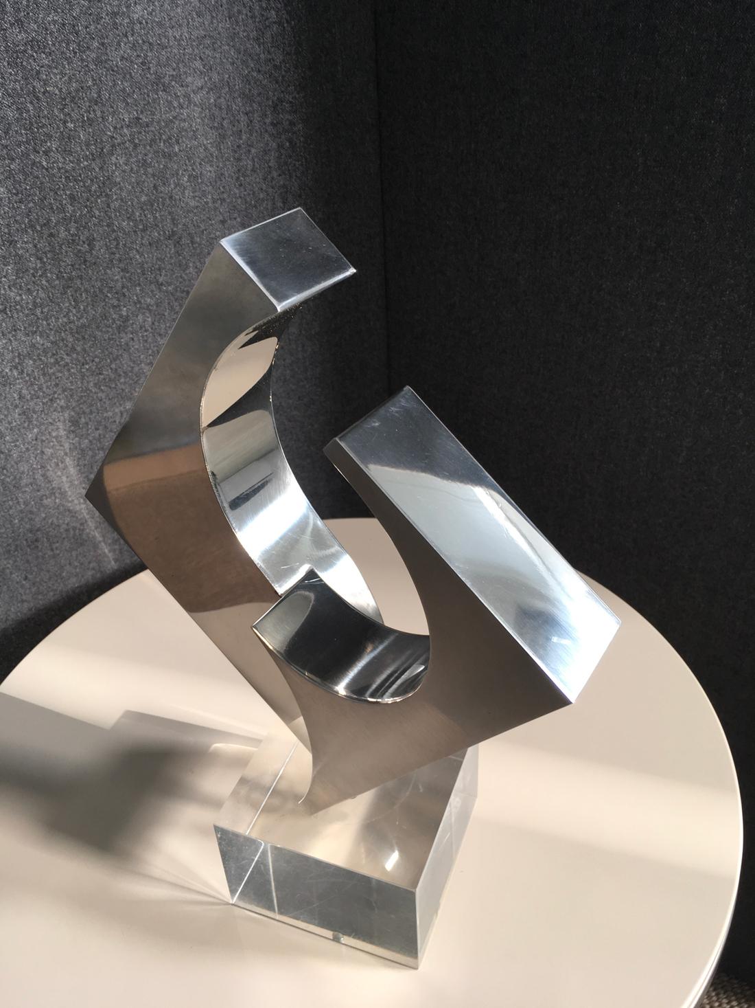 1978 Italy Stainless Steel Abstract Sculpture by Carmelo Cappello For Sale 7