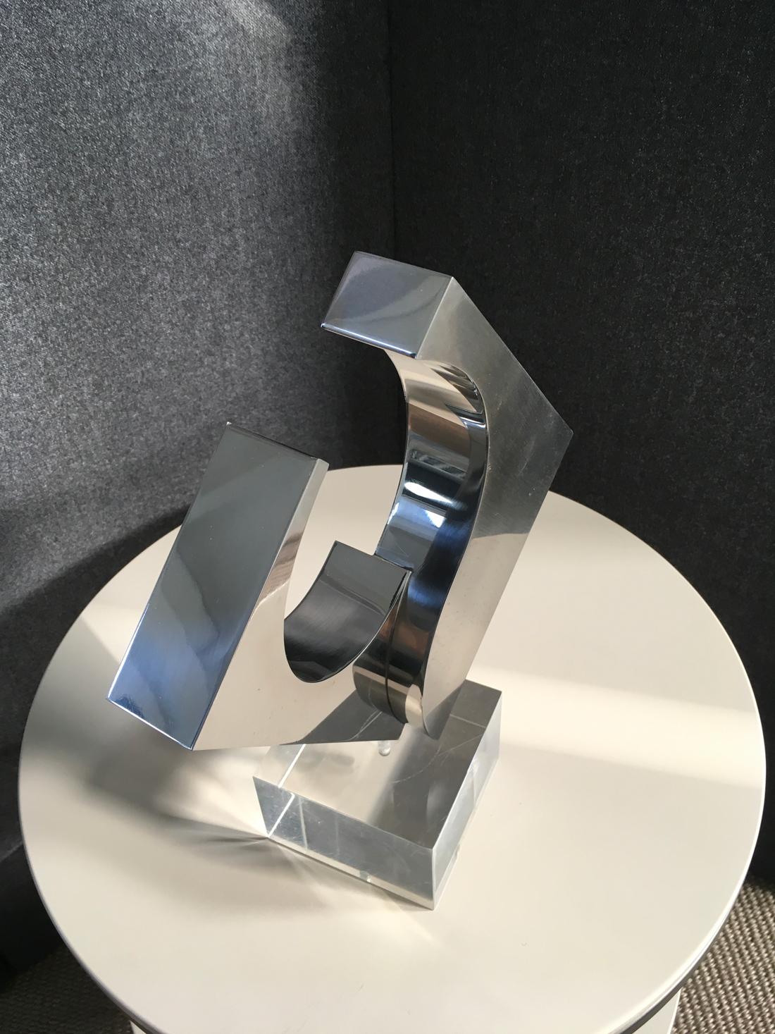 1978 Italy Stainless Steel Abstract Sculpture by Carmelo Cappello For Sale 8