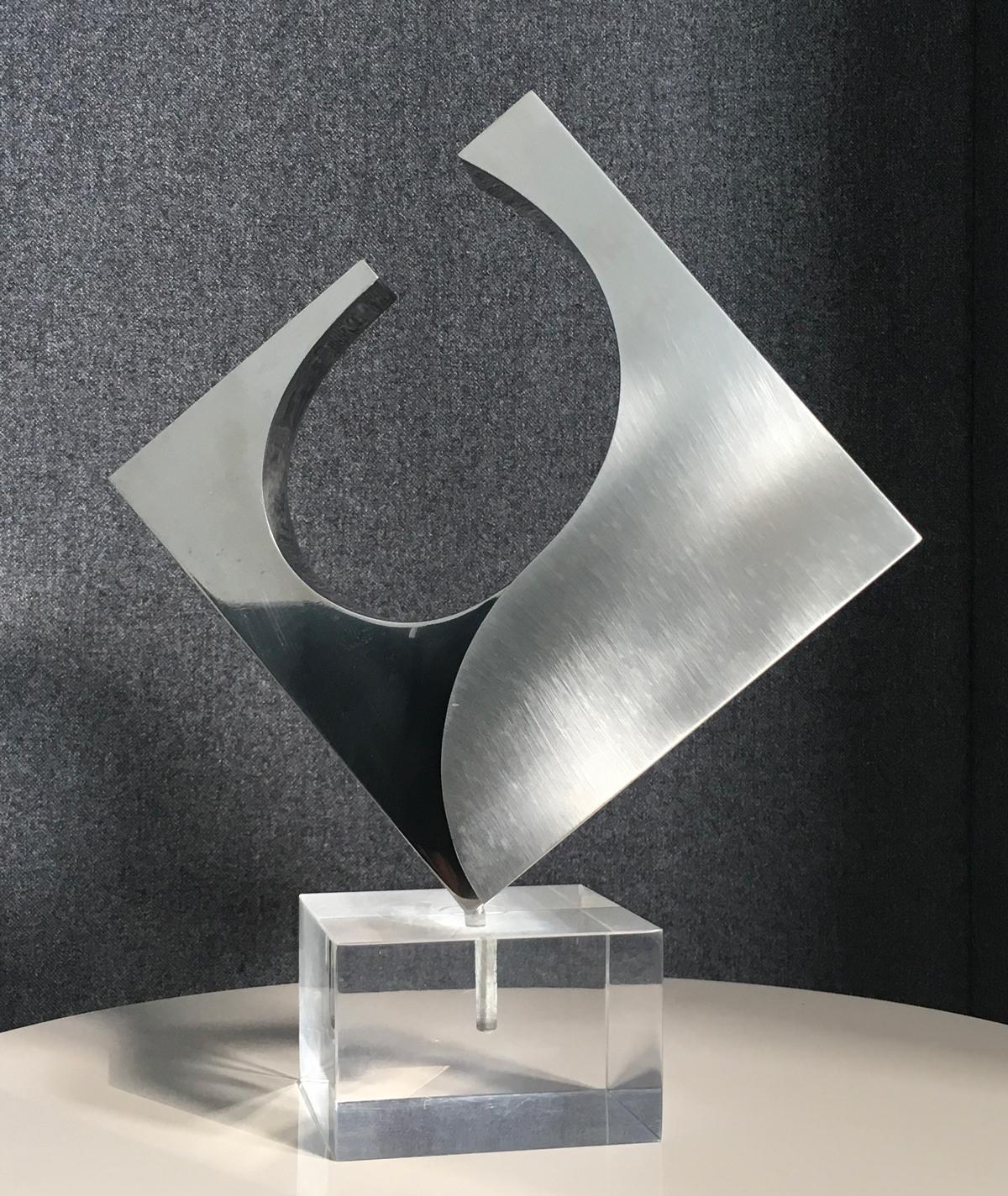 1978 Italy Stainless Steel Abstract Sculpture by Carmelo Cappello