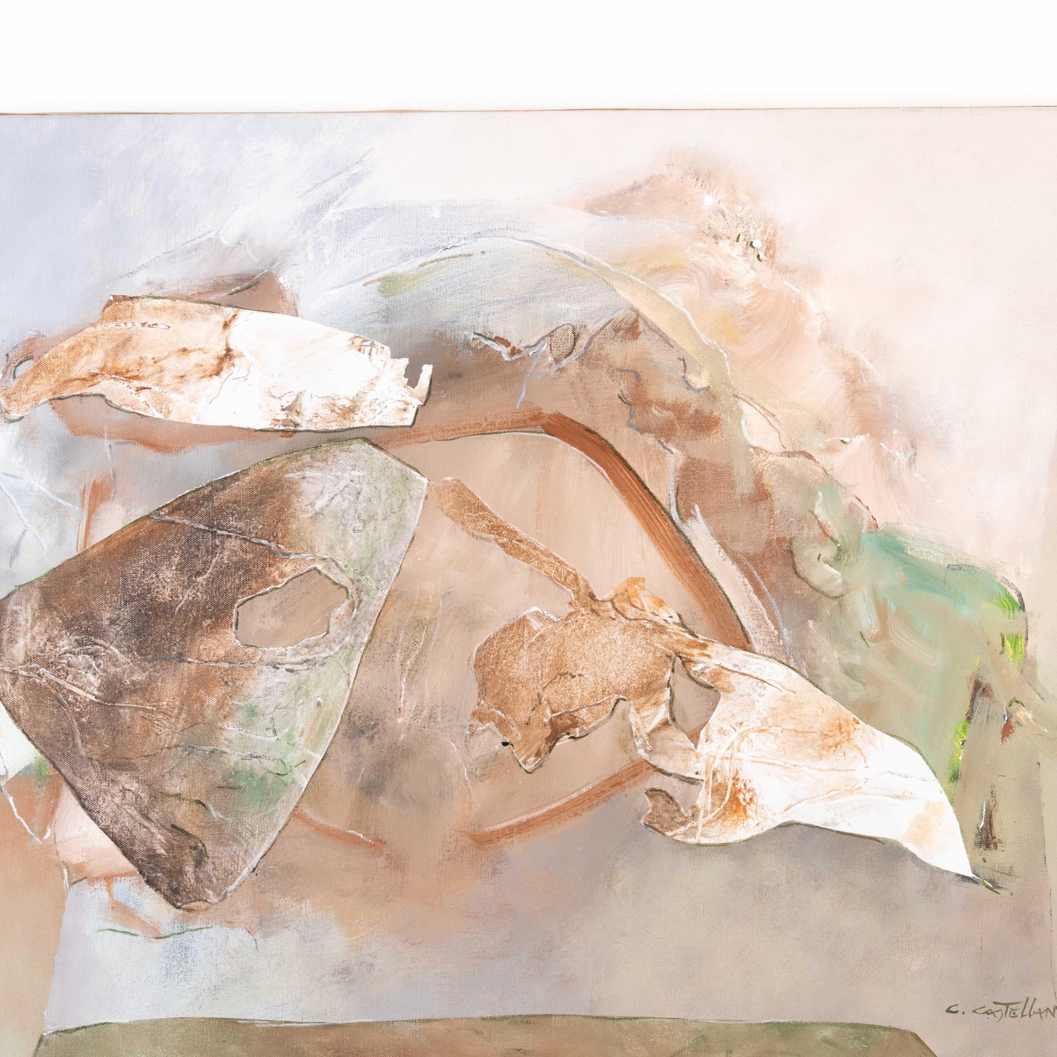 Carmelo Castellano (1925-2012) fue un pintor italiano conocido por sus aportaciones al mundo del arte en el siglo XX. Sus obras reflejaban a menudo la dinámica cultural y social de su época, mostrando una mezcla de técnicas artísticas tradicionales