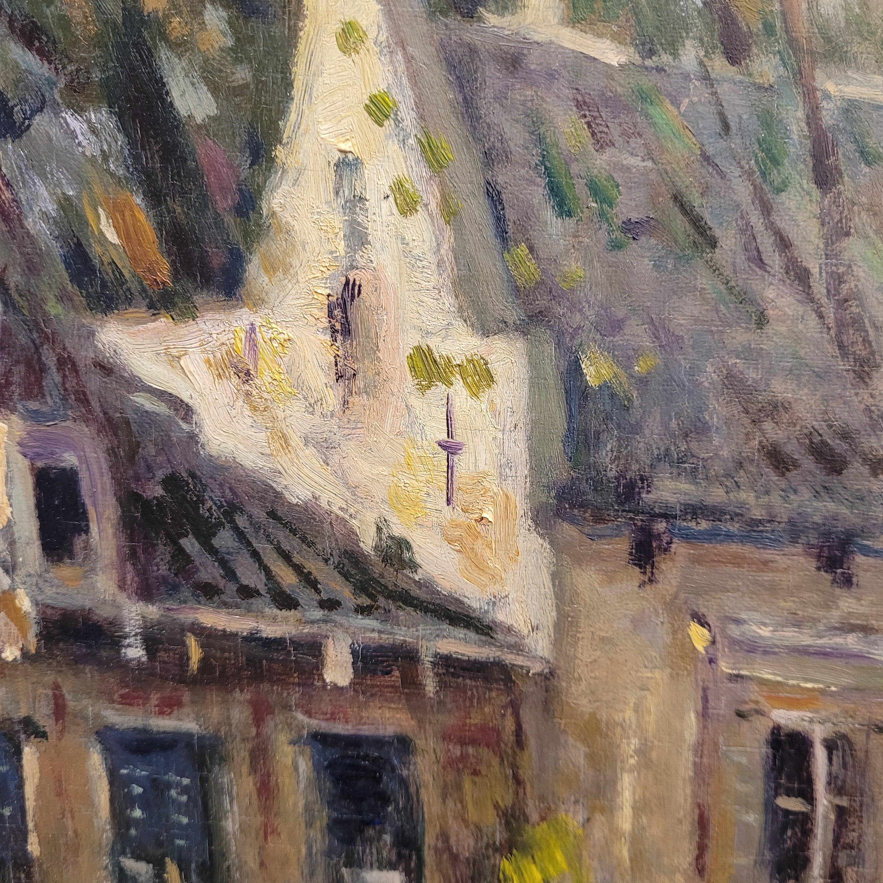 Olio su tela Post-Impressionismo città di Bruges Carmelo G Barrena in vendita 6