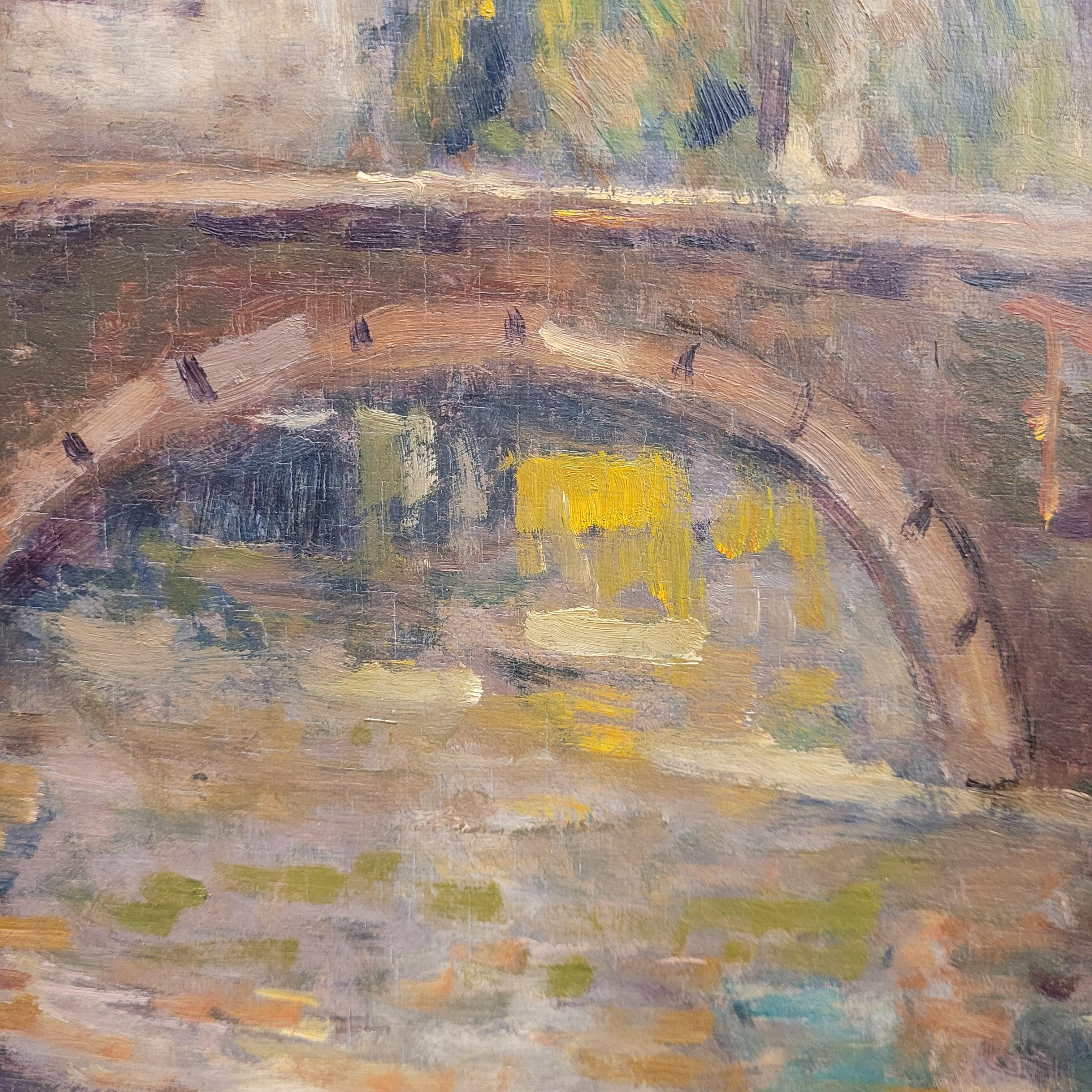 Olio su tela Post-Impressionismo città di Bruges Carmelo G Barrena in vendita 7
