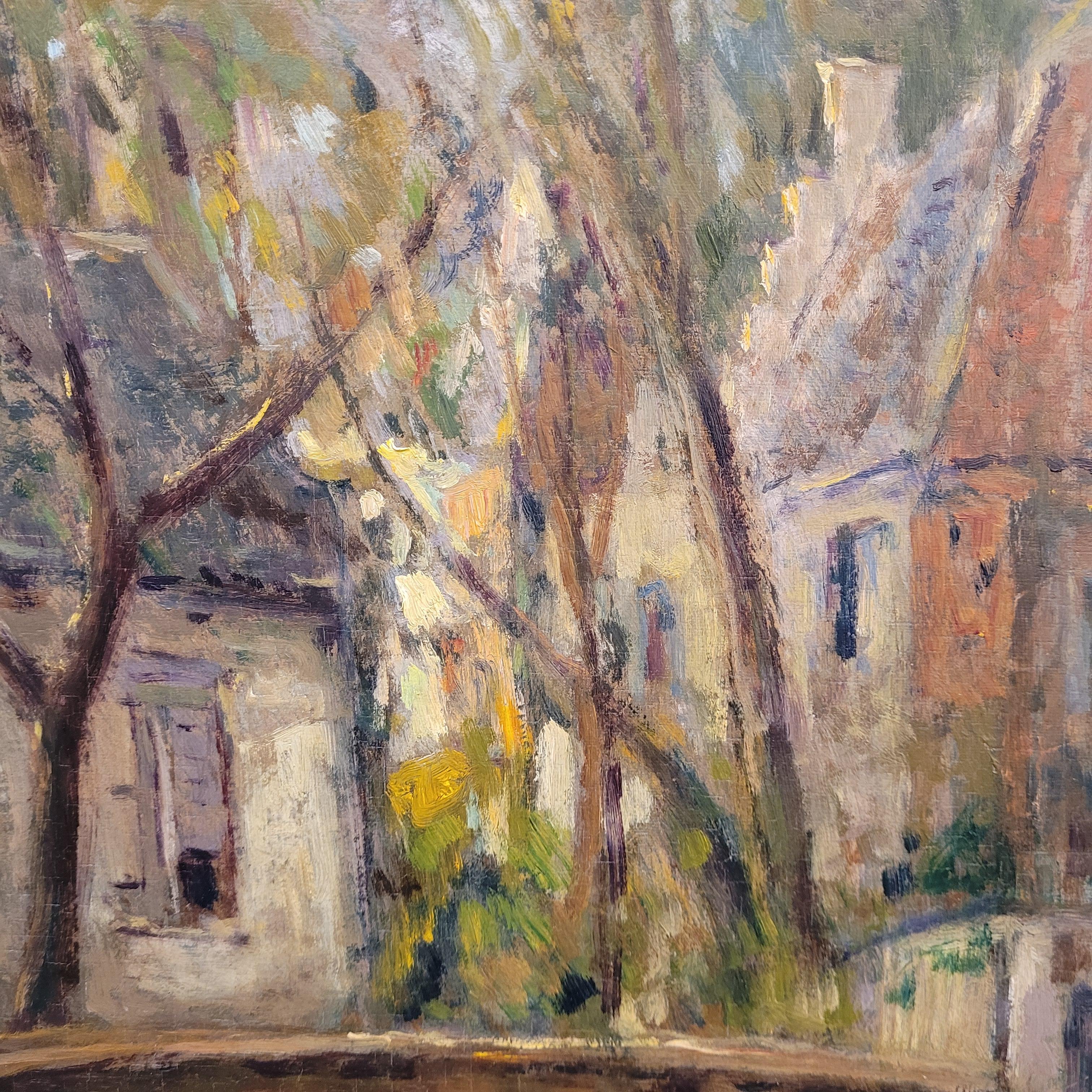 Olio su tela Post-Impressionismo città di Bruges Carmelo G Barrena in vendita 8
