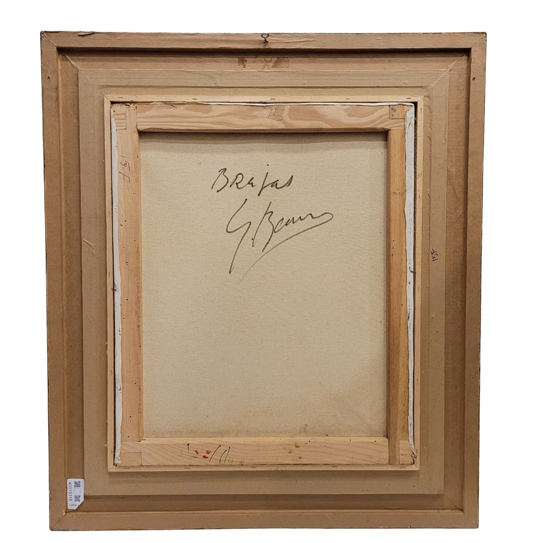 Olio su tela Post-Impressionismo città di Bruges Carmelo G Barrena - Painting Postimpressionismo di Carmelo García Barrena (Bilbao, 1926 – 2000)