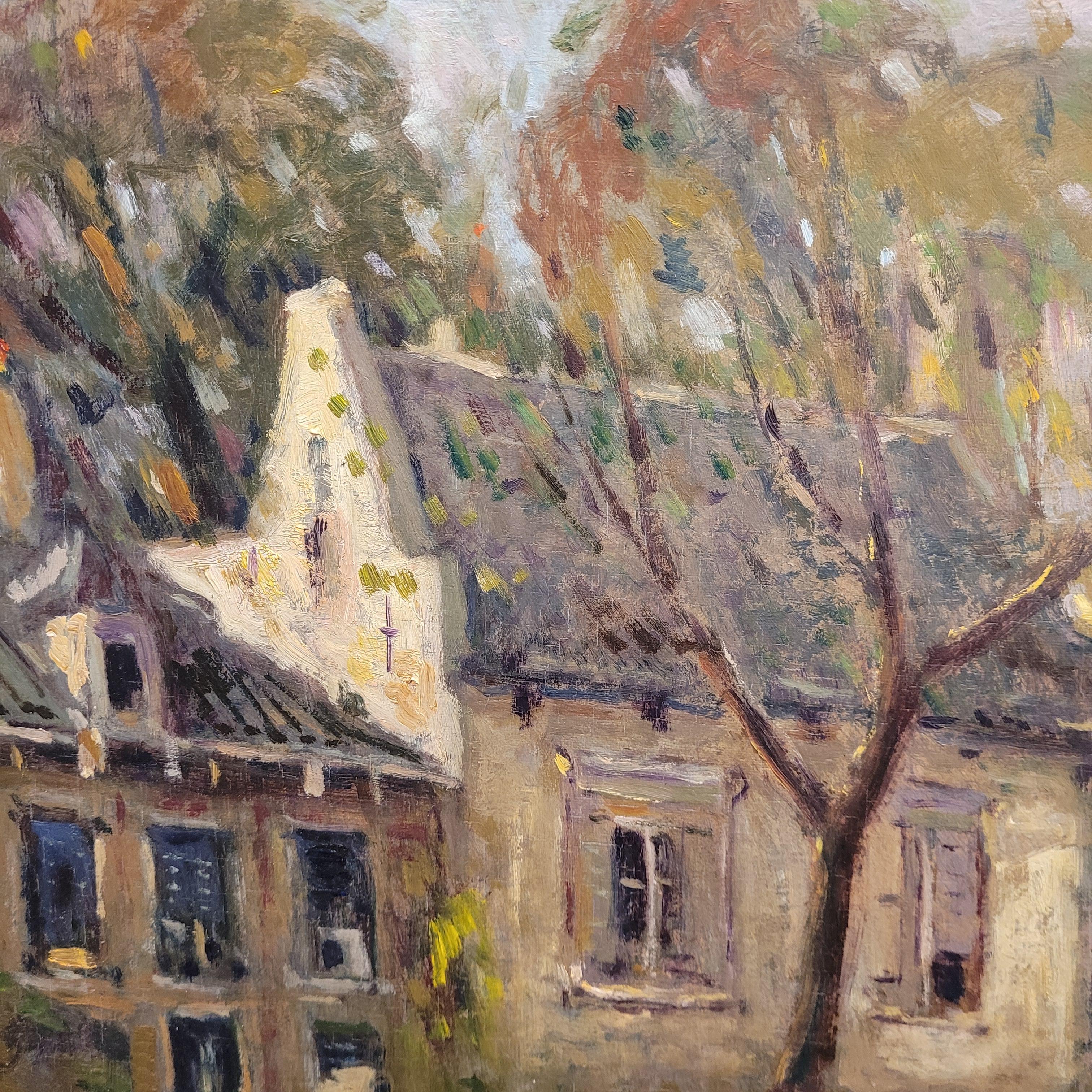 Olio su tela Post-Impressionismo città di Bruges Carmelo G Barrena in vendita 3