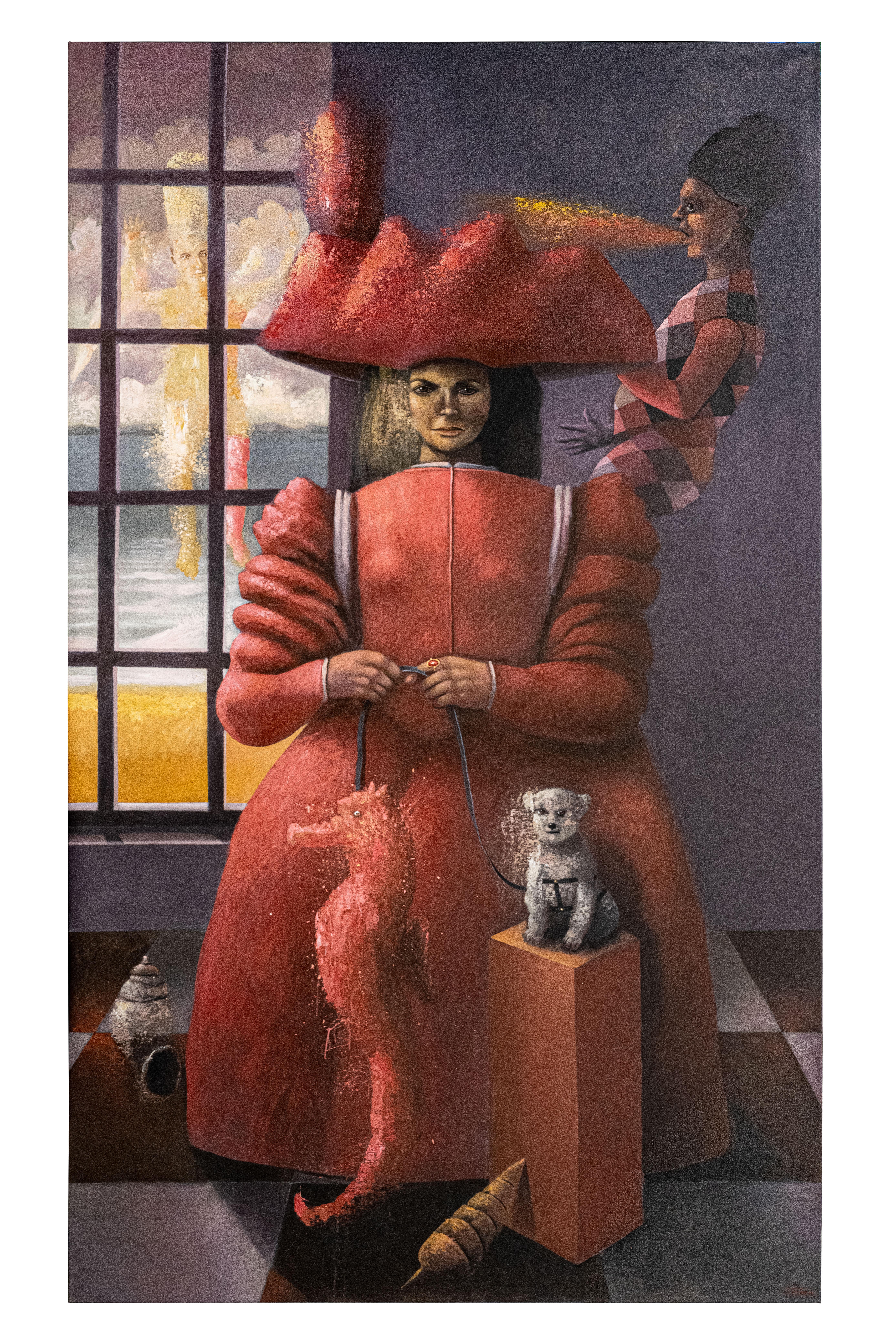 Carmelo Nio, Carolina nia con Marina, 2021, 350 x 200 cm - Painting de Carmelo Niño