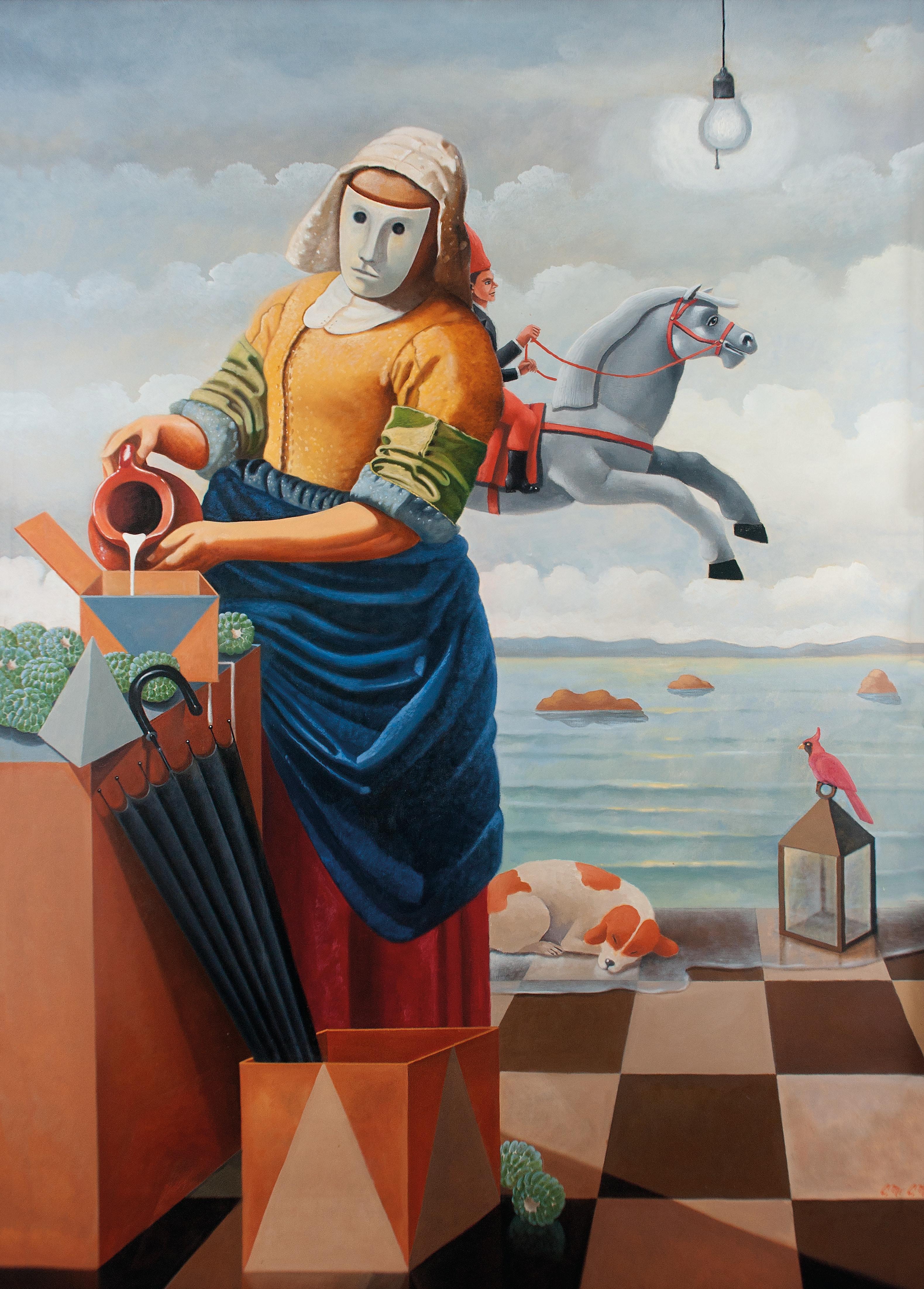 Carmelo Niño, Lechera, 2014, Oil on canvas, 207 x 149 cm, 81.4 x 58.6 in.
