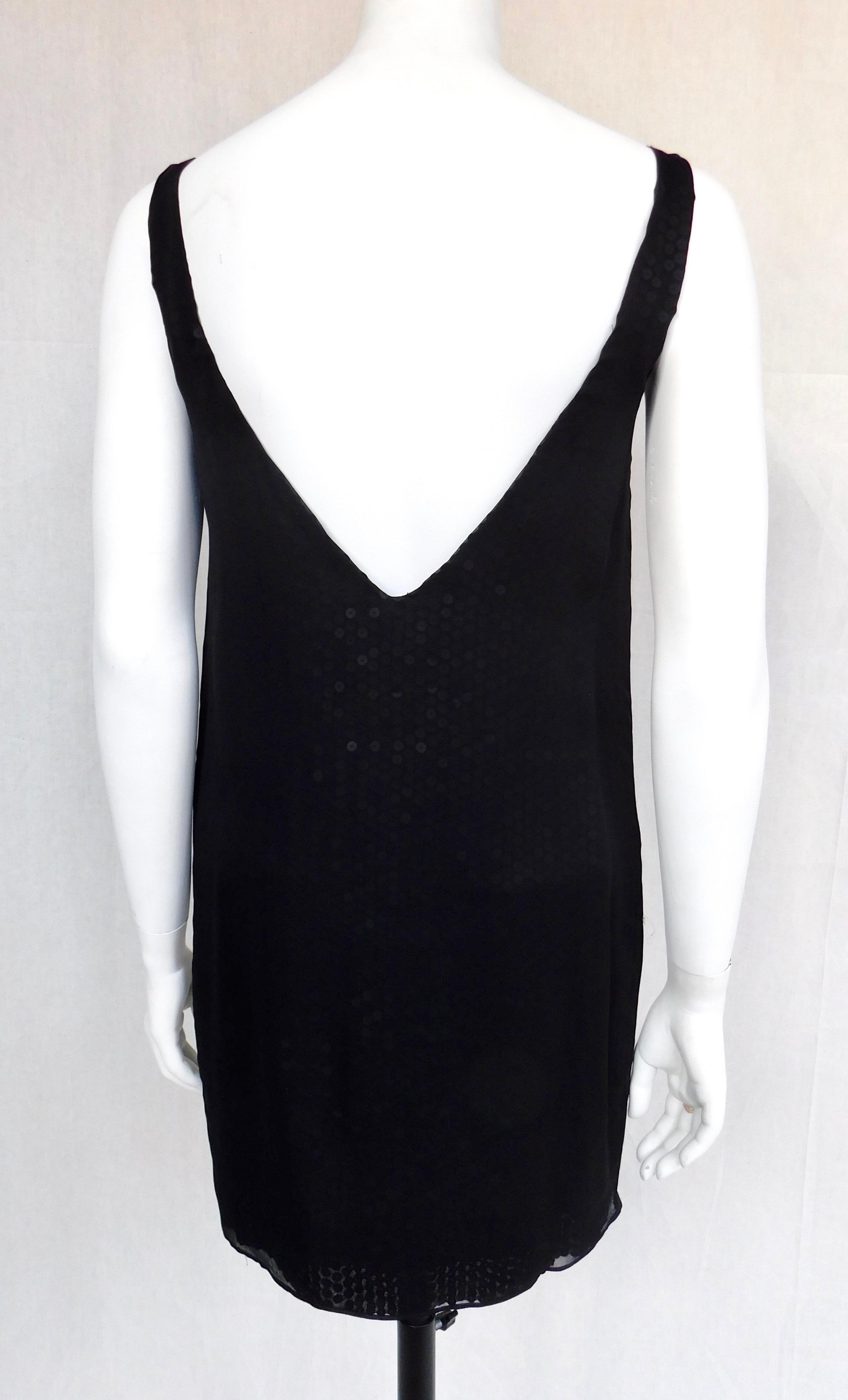 Carmelo Pomodoro Black Mat Sequin Dress In Good Condition For Sale In Antwerp, BE