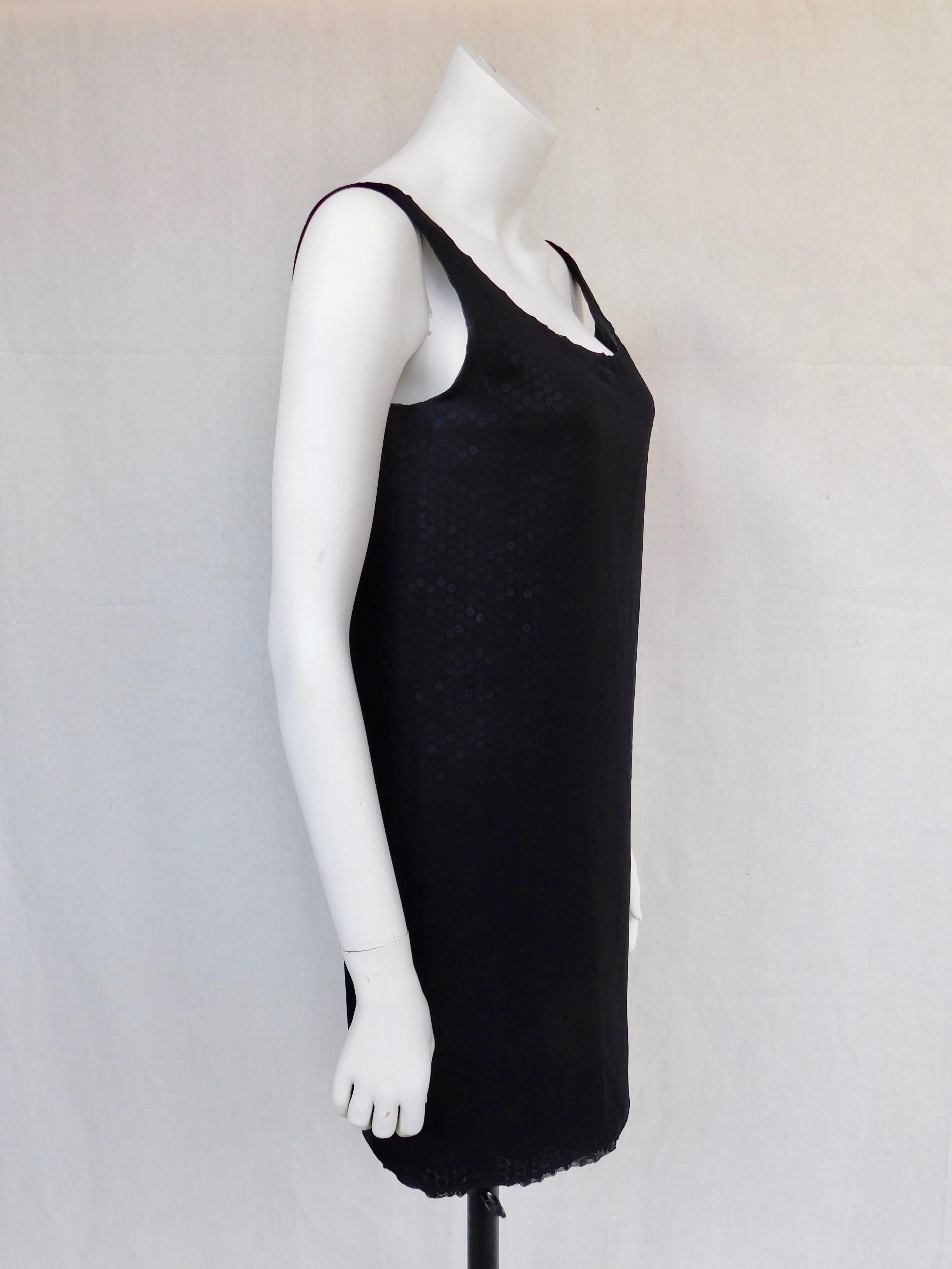 Carmelo Pomodoro Black Mat Sequin Dress For Sale 1