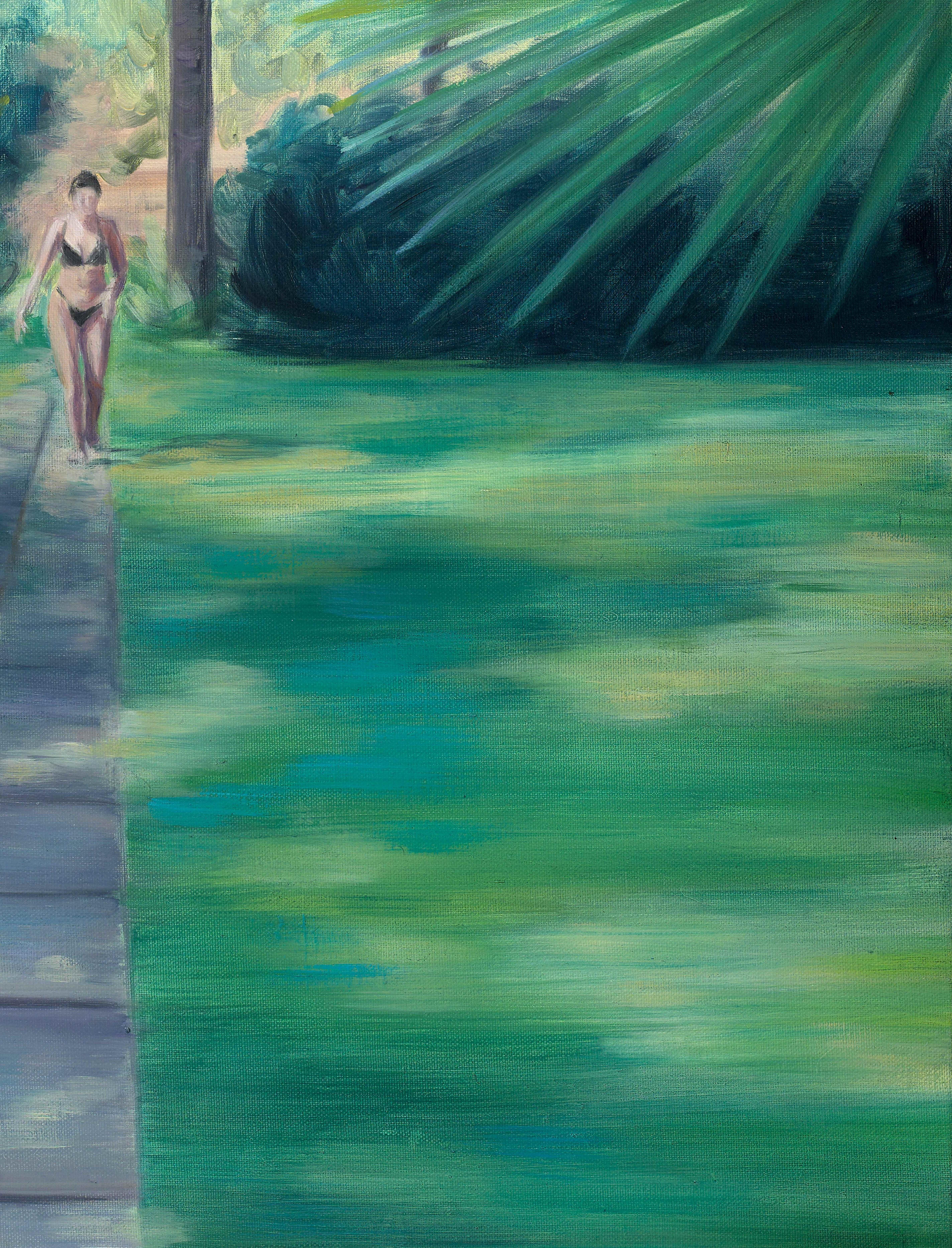 Avanzando - Árboles, Desnudo, Mujeres, Paisaje, Verde, Plantas, Figurativo en venta 1