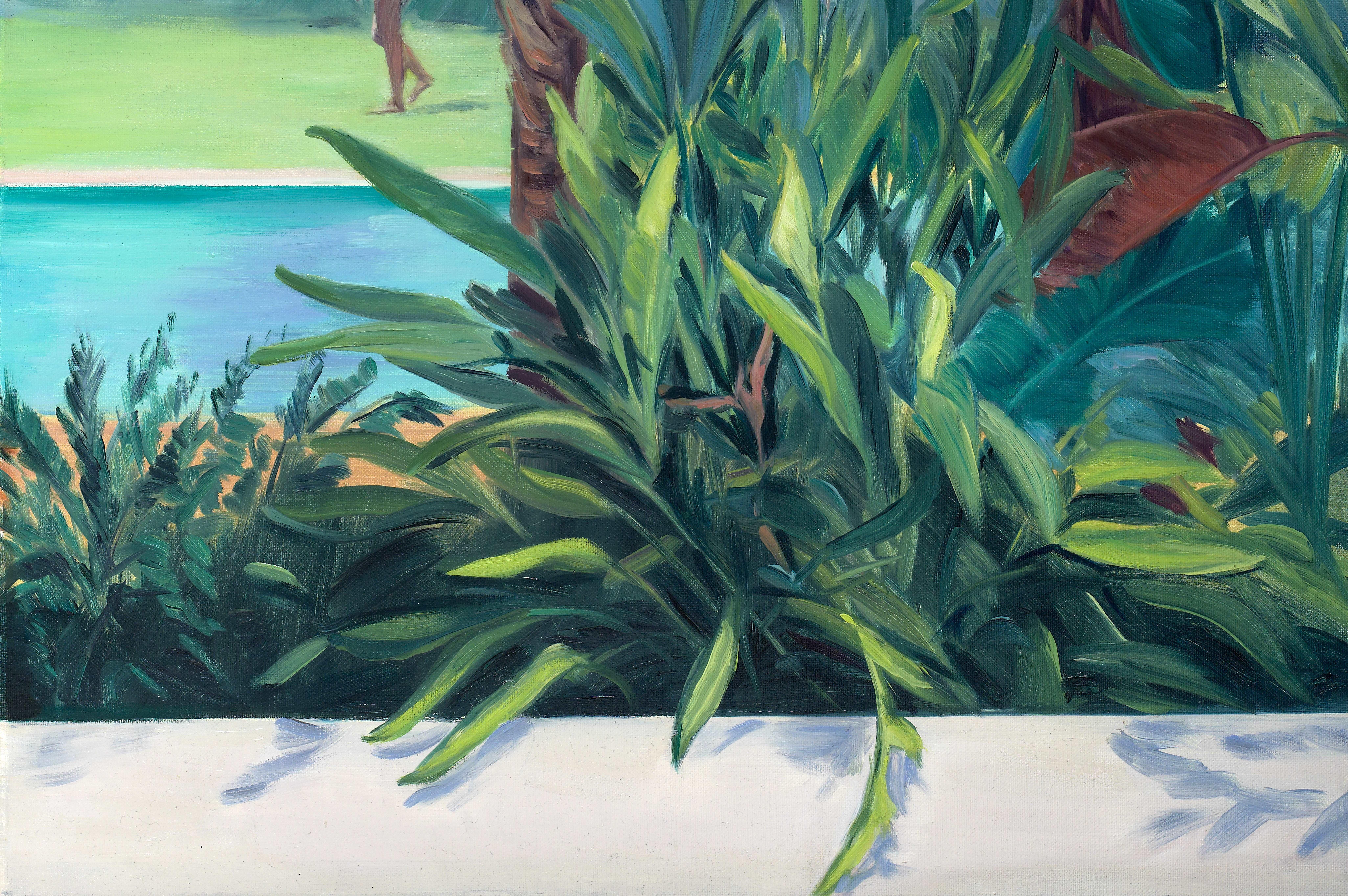 Attraverso i Greene & Greene, 2024
Olio su tela 
106 H. x 76 L. cm
41 47/64 H. x 29 59/64 L. pollici

Il film 